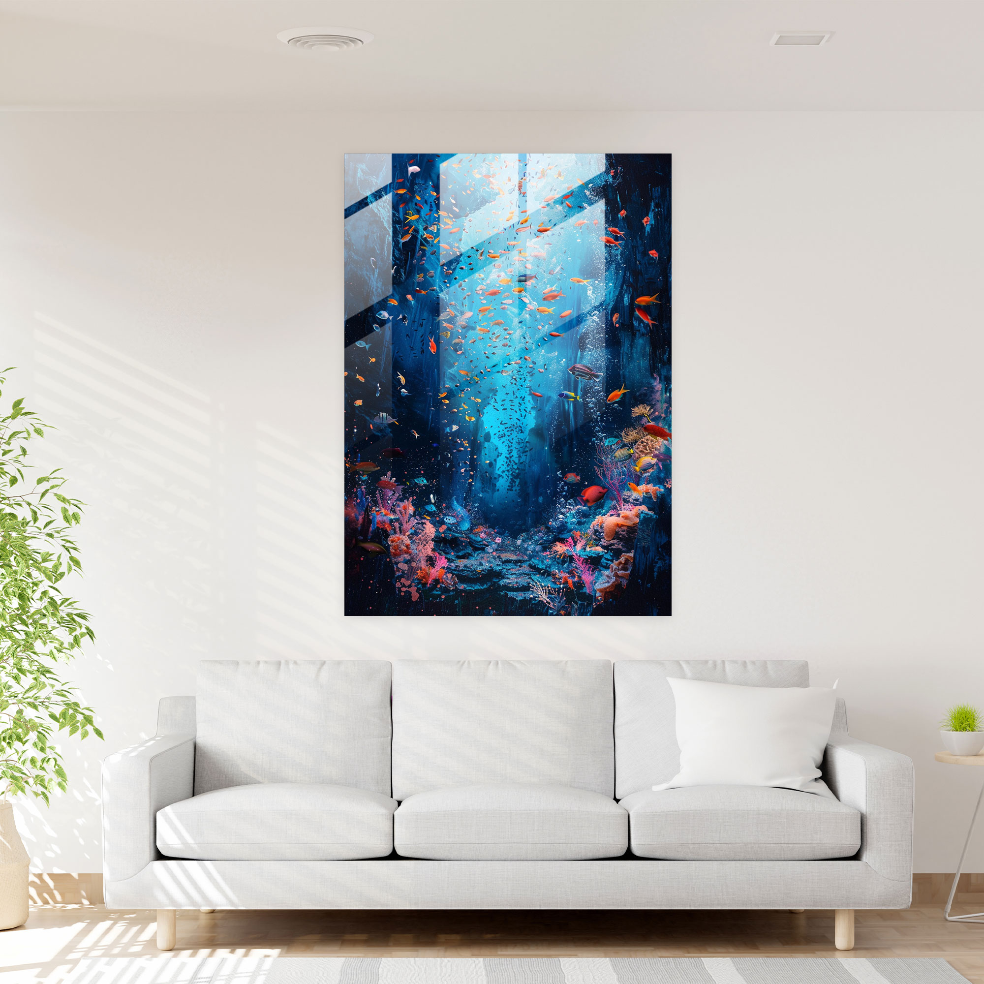Ashvin Harrison Home Decoration: Surreal Underwater Scene - Ashvin Harrison, Glass Print, Ashvin Harrison, Home Decoration