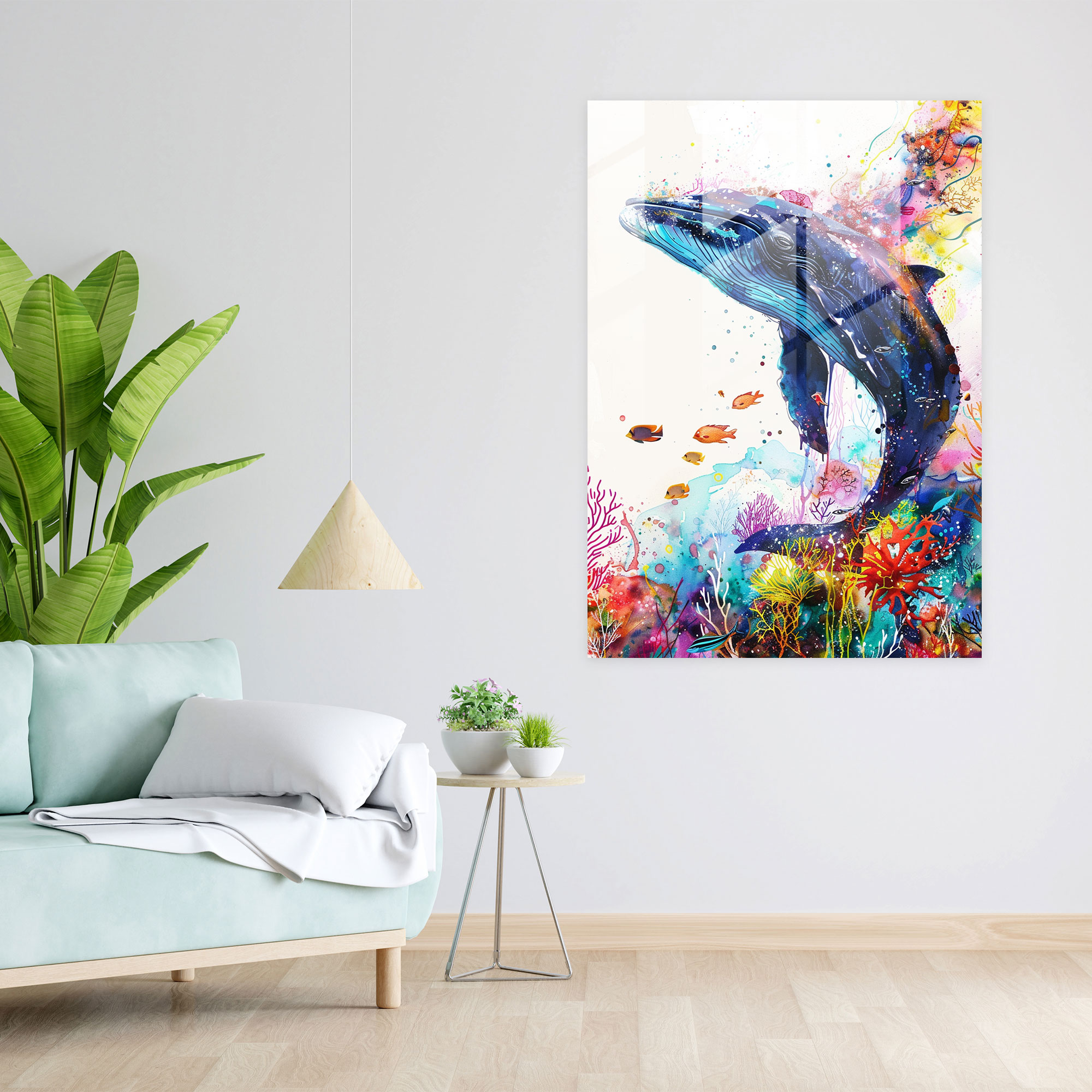Underwater Wonderland Glass Print - Ashvin Harrison, Home Decoration, Colorful, Glass Print