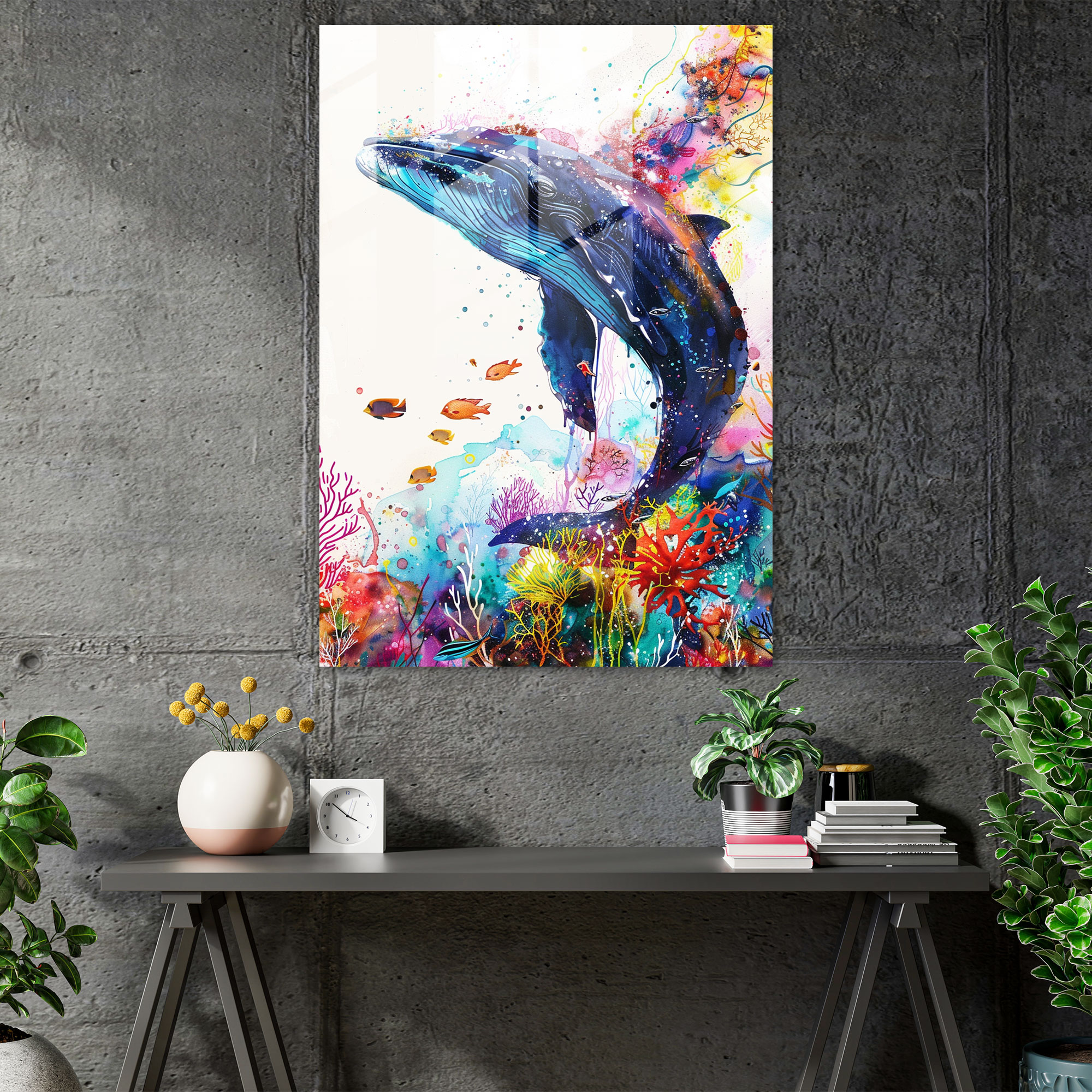 Underwater Wonderland Glass Print - Ashvin Harrison, Home Decoration, Colorful, Glass Print