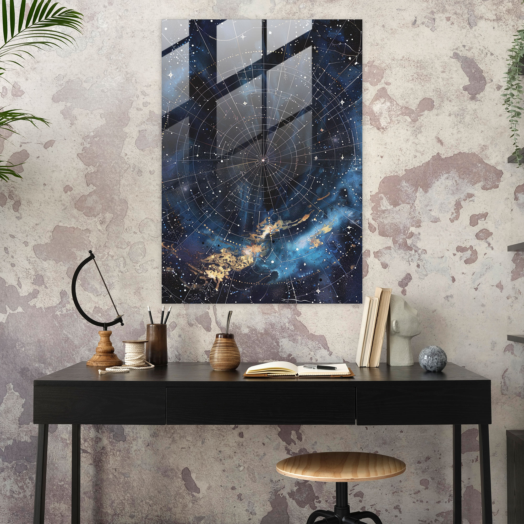 Starry Night Glass Wall Art - Ashvin Harrison, Ashvin Harrison, Space Theme, Wall Decoration