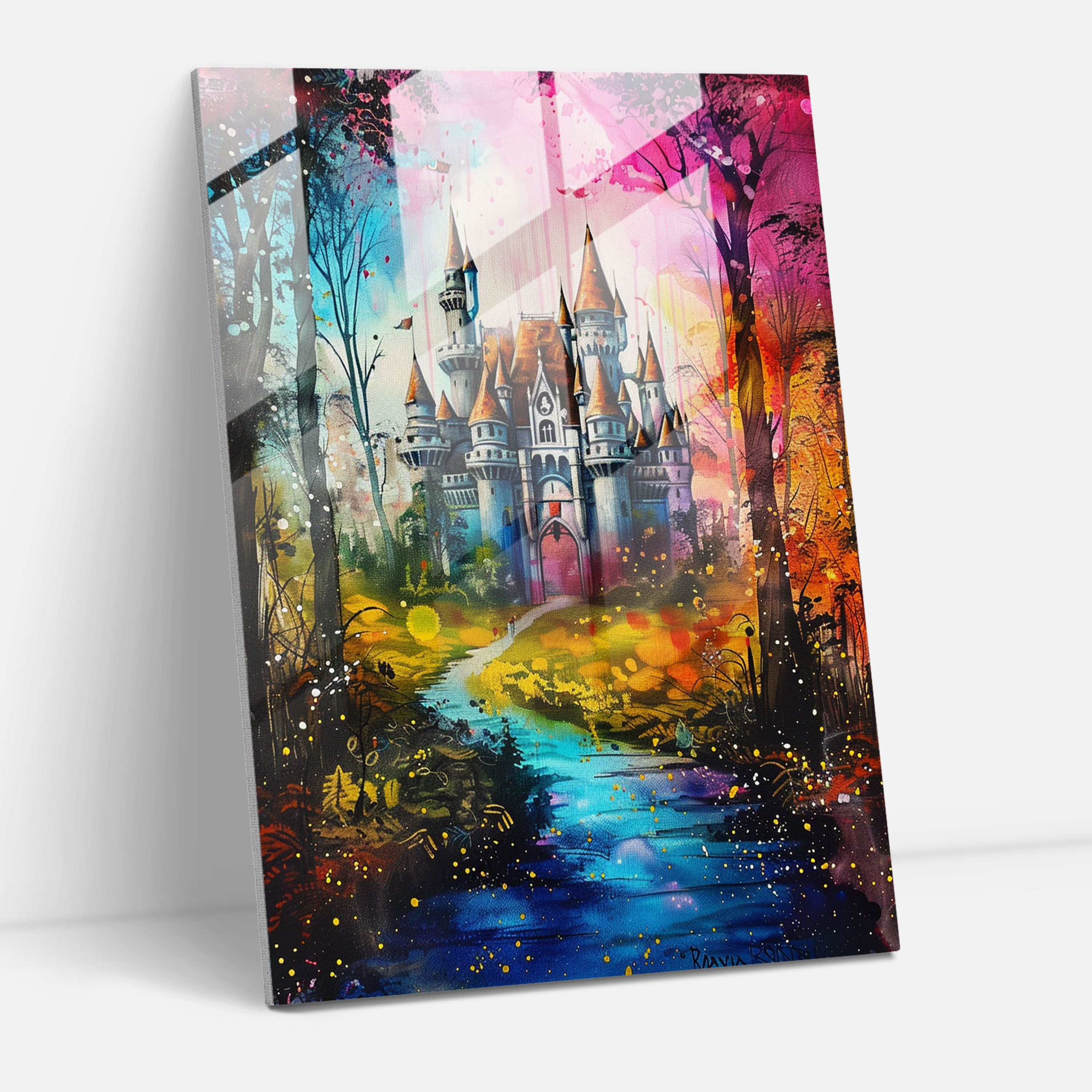Enchanted Castle Glass Print - Ashvin Harrison, Modern Art, Glass Print, Ashvin Harrison