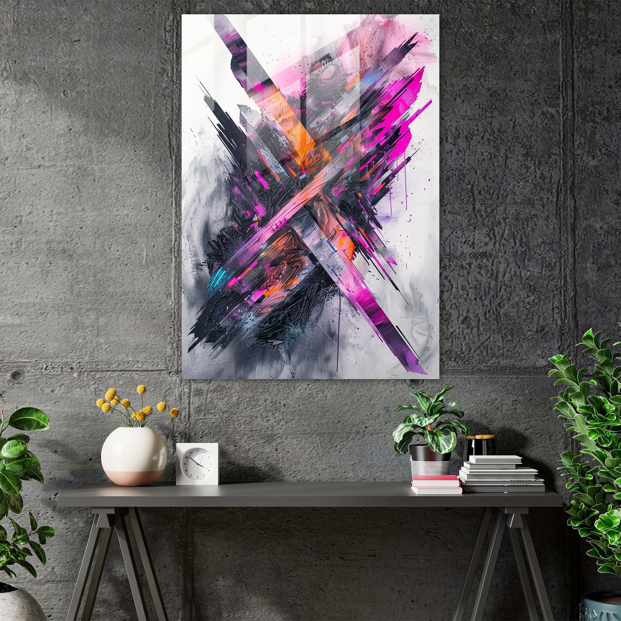 Ashvin Harrison Glass Print - Abstract Geometric Shapes - Ashvin Harrison, Glass Wall Art, Ashvin Harrison, Wall Decoration