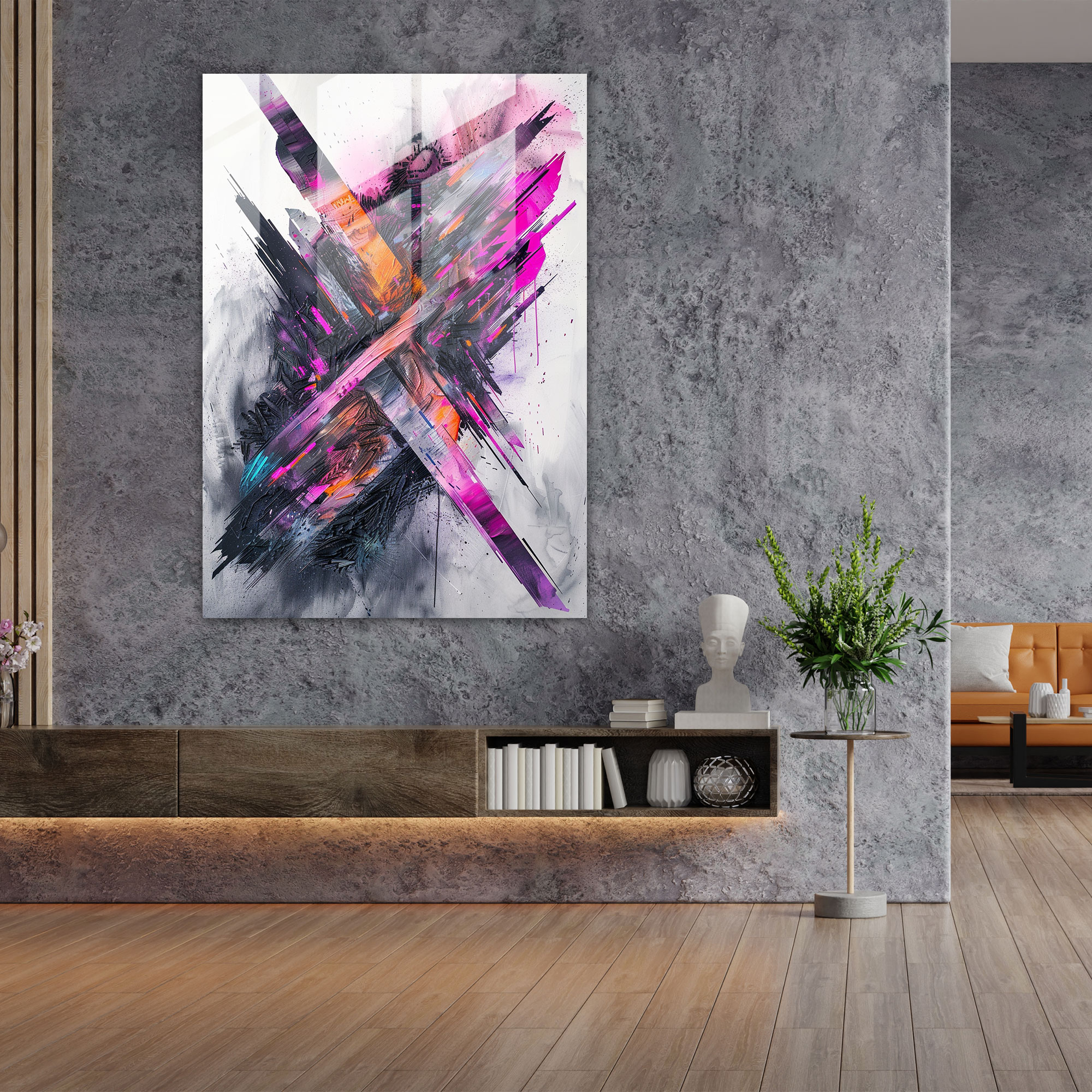 Ashvin Harrison Glass Print - Abstract Geometric Shapes - Ashvin Harrison, Glass Wall Art, Ashvin Harrison, Wall Decoration