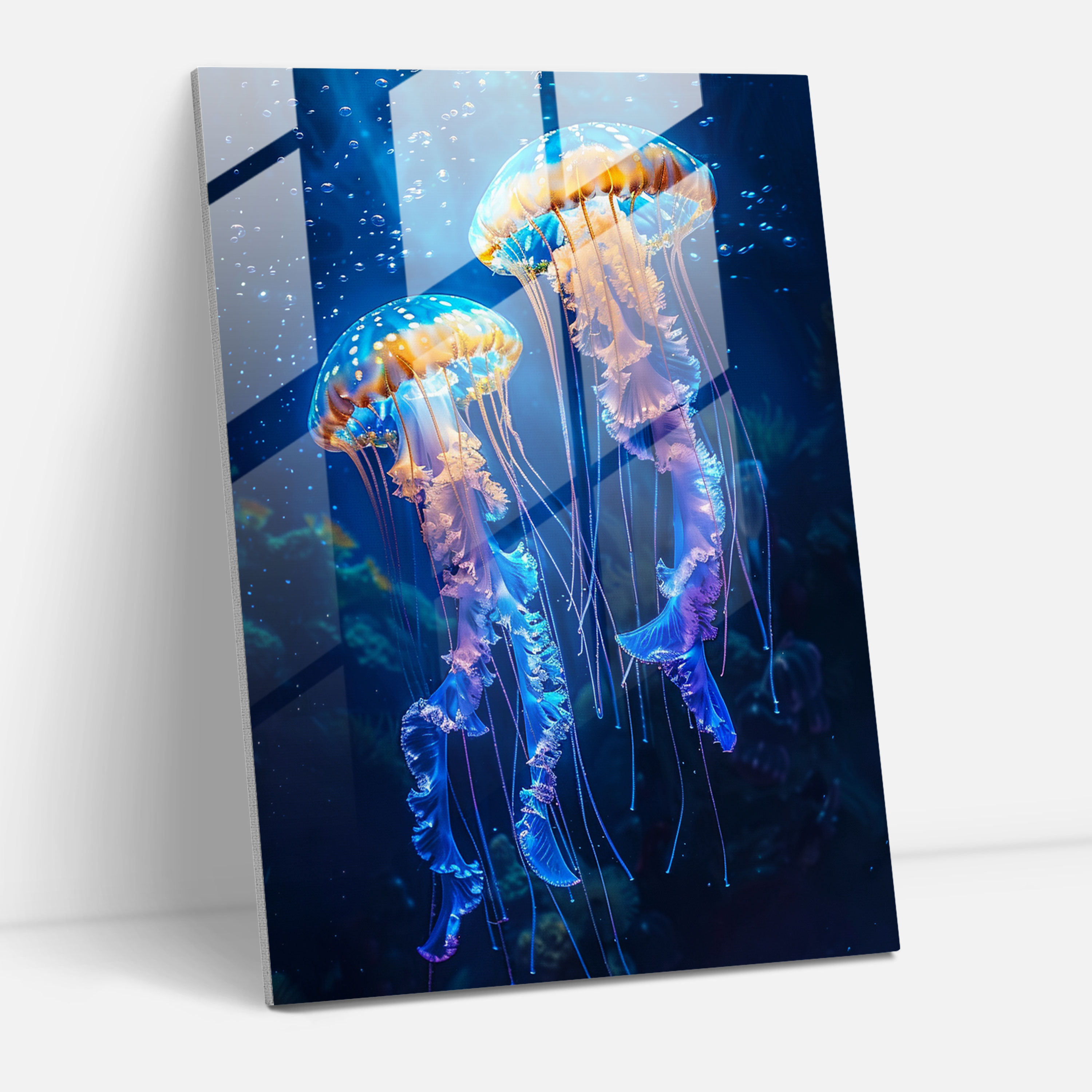Ashvin Harrison Glass Wall Art - Surreal Underwater Scene - Ashvin Harrison, Glass Art, Ashvin Harrison, Glass Wall Art