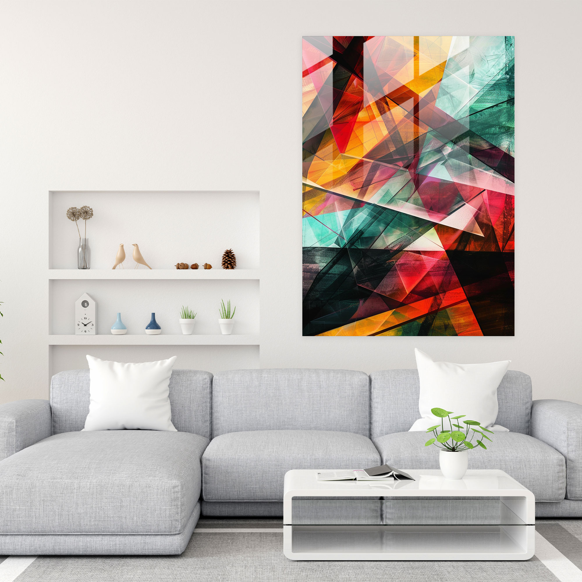 Ashvin Harrison Geometric Glass Print - Ashvin Harrison, Wall Decoration, Ashvin Harrison, Glass Print