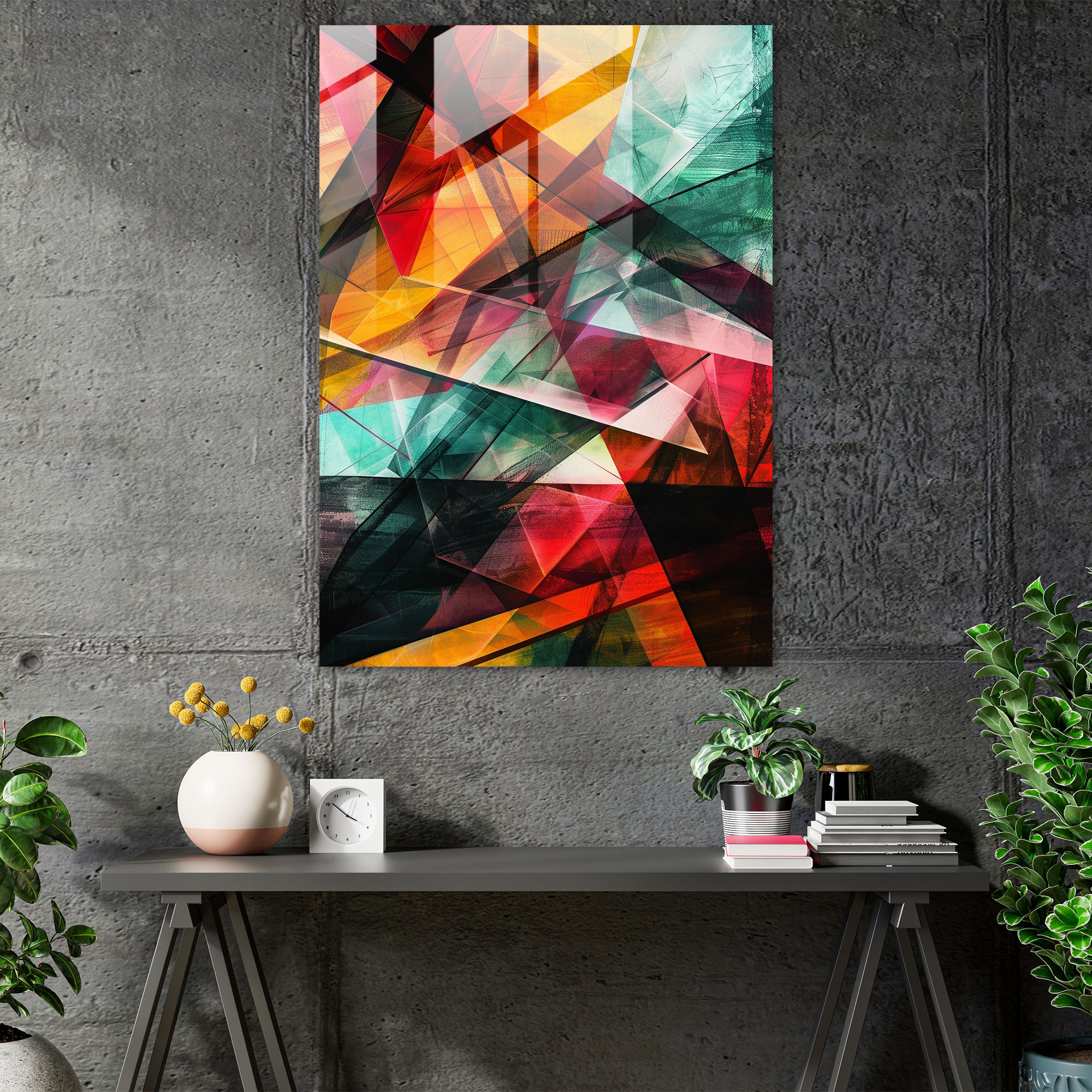 Ashvin Harrison Geometric Glass Print - Ashvin Harrison, Wall Decoration, Ashvin Harrison, Glass Print