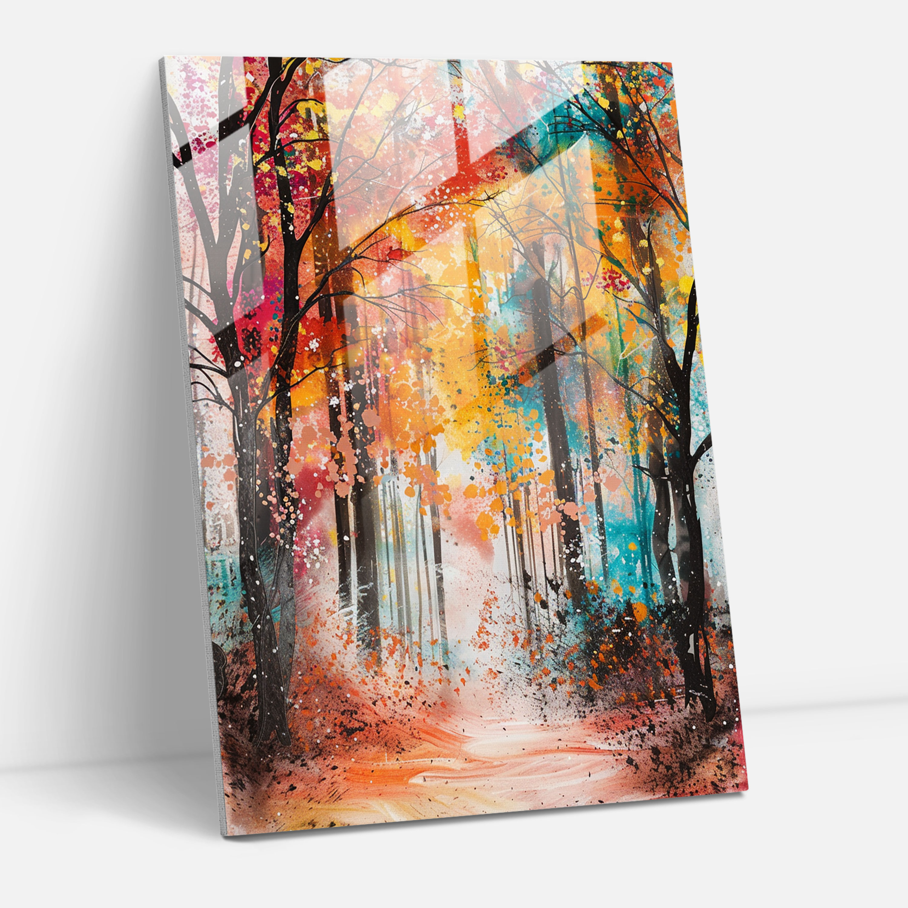 Ashvin Harrison Forest Glass Print - Ashvin Harrison, Glass Art, Home Decoration, Ashvin Harrison