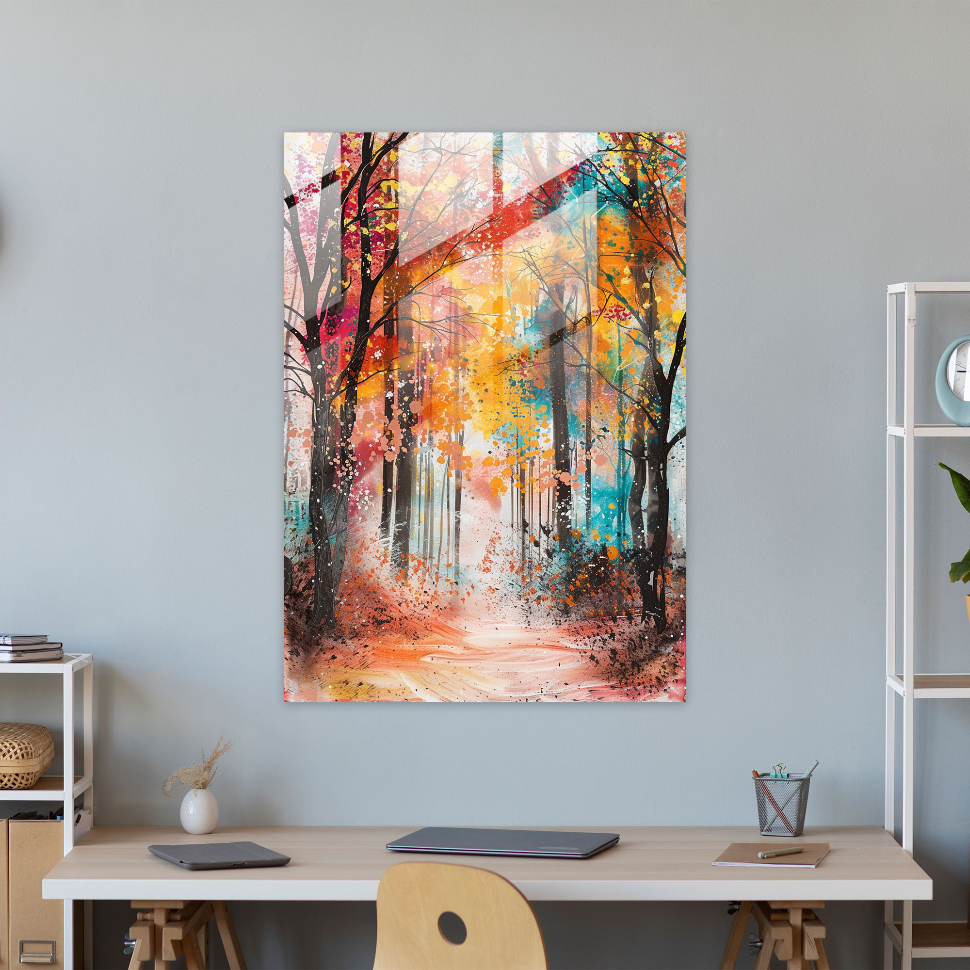 Ashvin Harrison Forest Glass Print - Ashvin Harrison, Glass Art, Home Decoration, Ashvin Harrison
