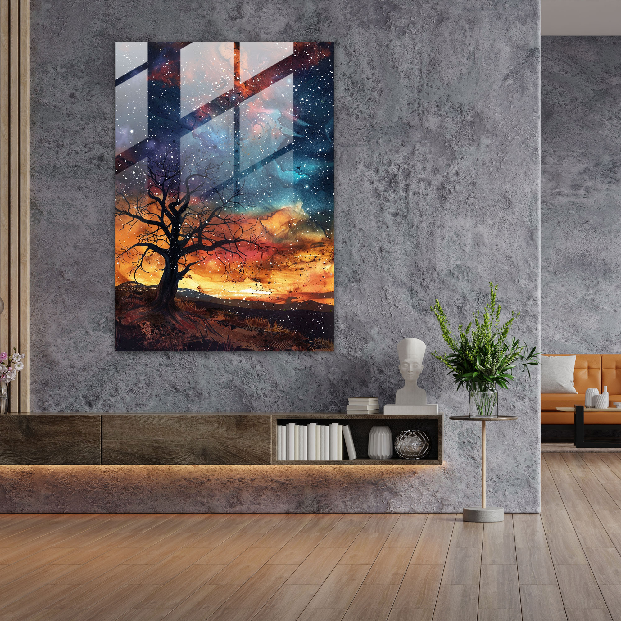 Ashvin Harrison Night Sky Glass Print - Ashvin Harrison, Ashvin Harrison, Home Decoration, Modern Art