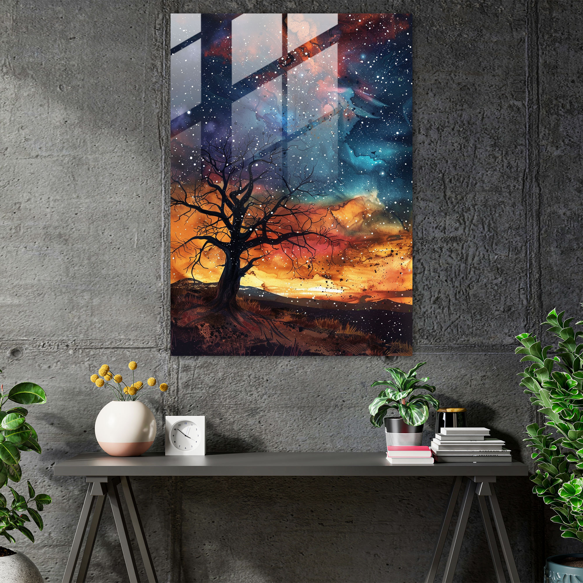 Ashvin Harrison Night Sky Glass Print - Ashvin Harrison, Ashvin Harrison, Home Decoration, Modern Art