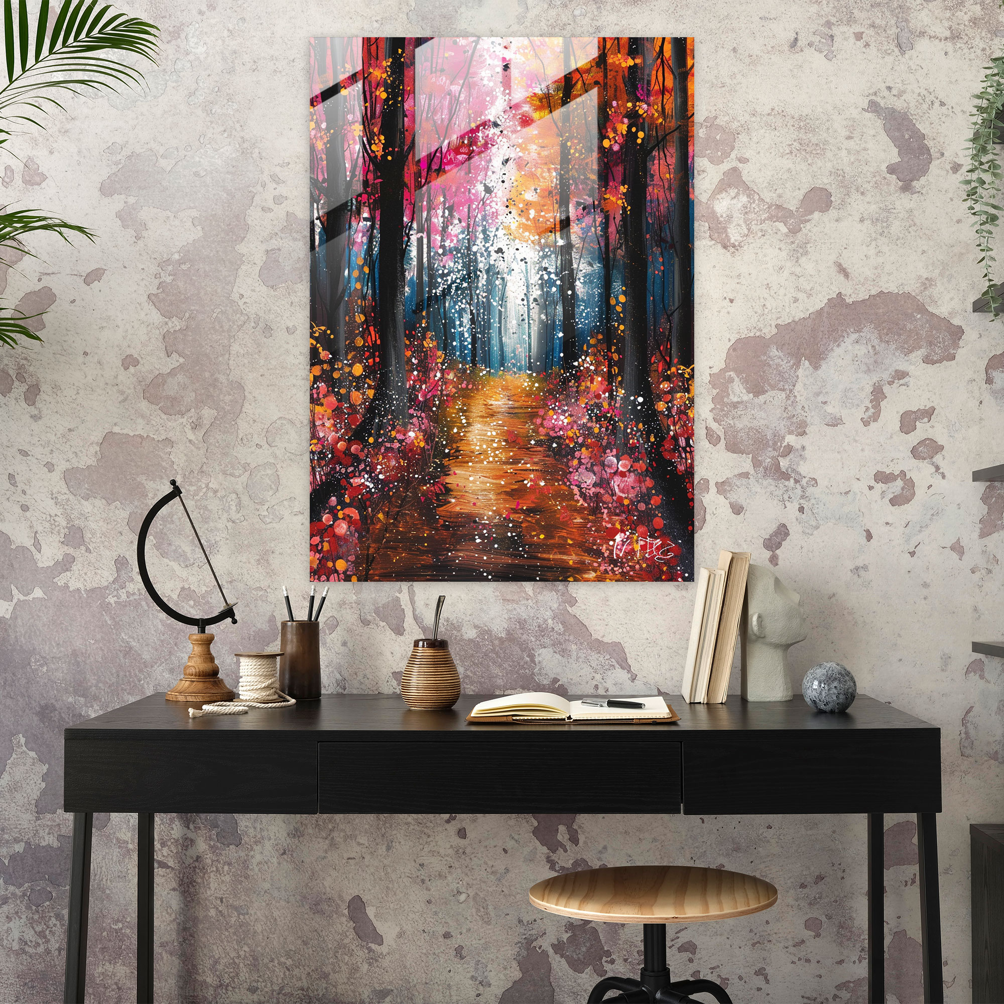 Ashvin Harrison Fairytale Forest Glass Print - Ashvin Harrison, Home Decoration, Glass Art, Glass Print