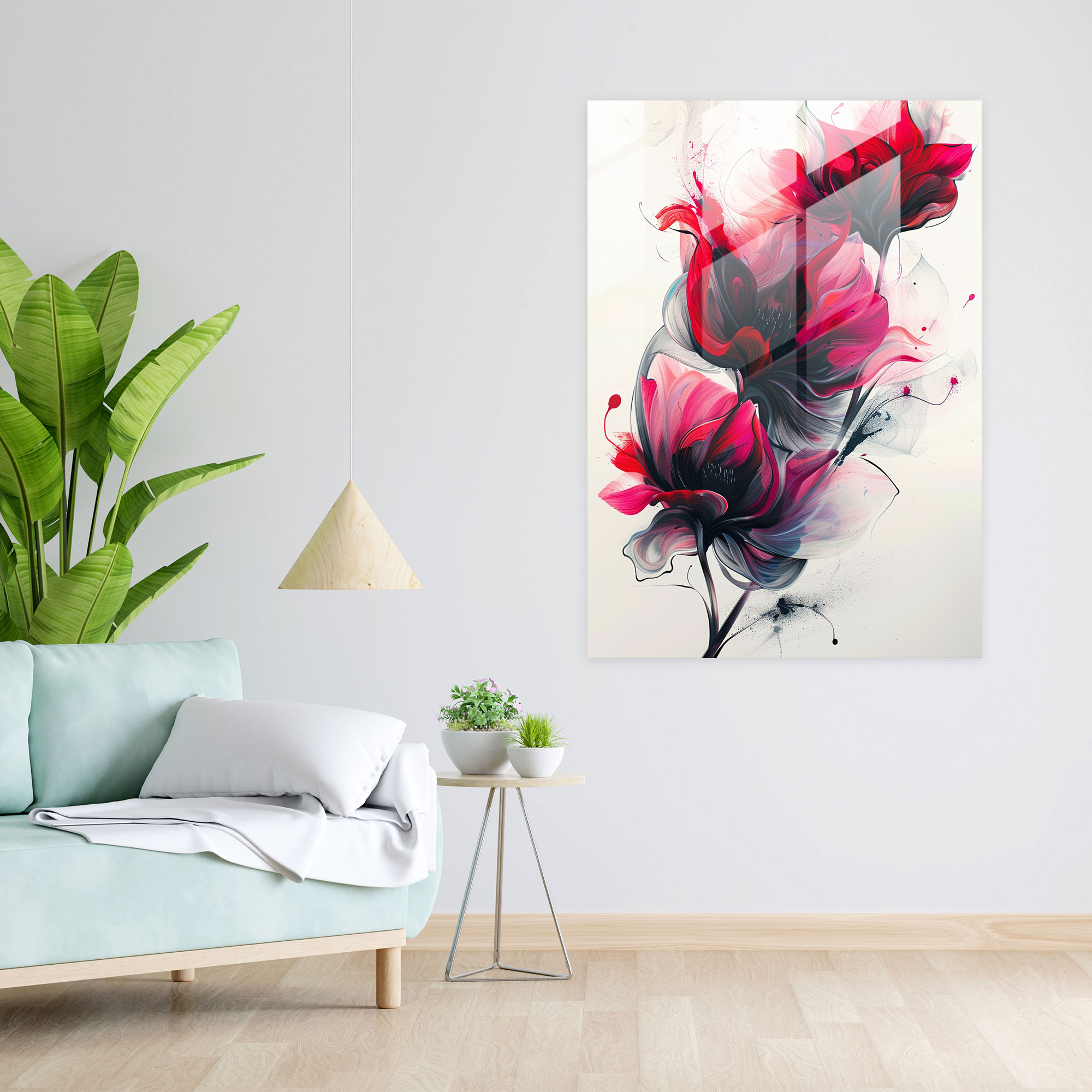 Ashvin Harrison Floral Glass Wall Art - Ashvin Harrison, Glass Wall Art, Glass Art, Wall Decoration