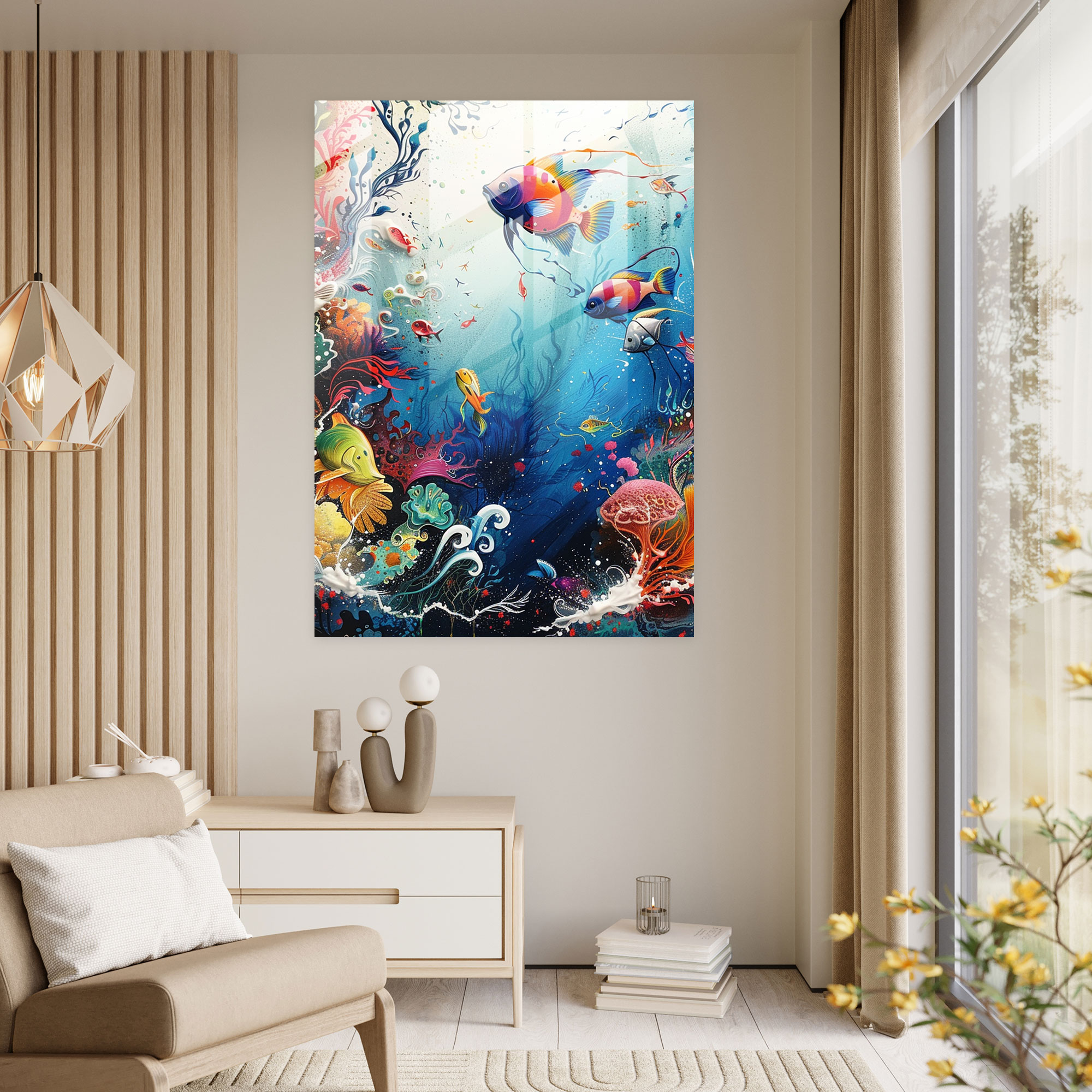 Ashvin Harrison Glass Art Modern Art - Ashvin Harrison, Wall Decoration, Home Decoration, Modern Art