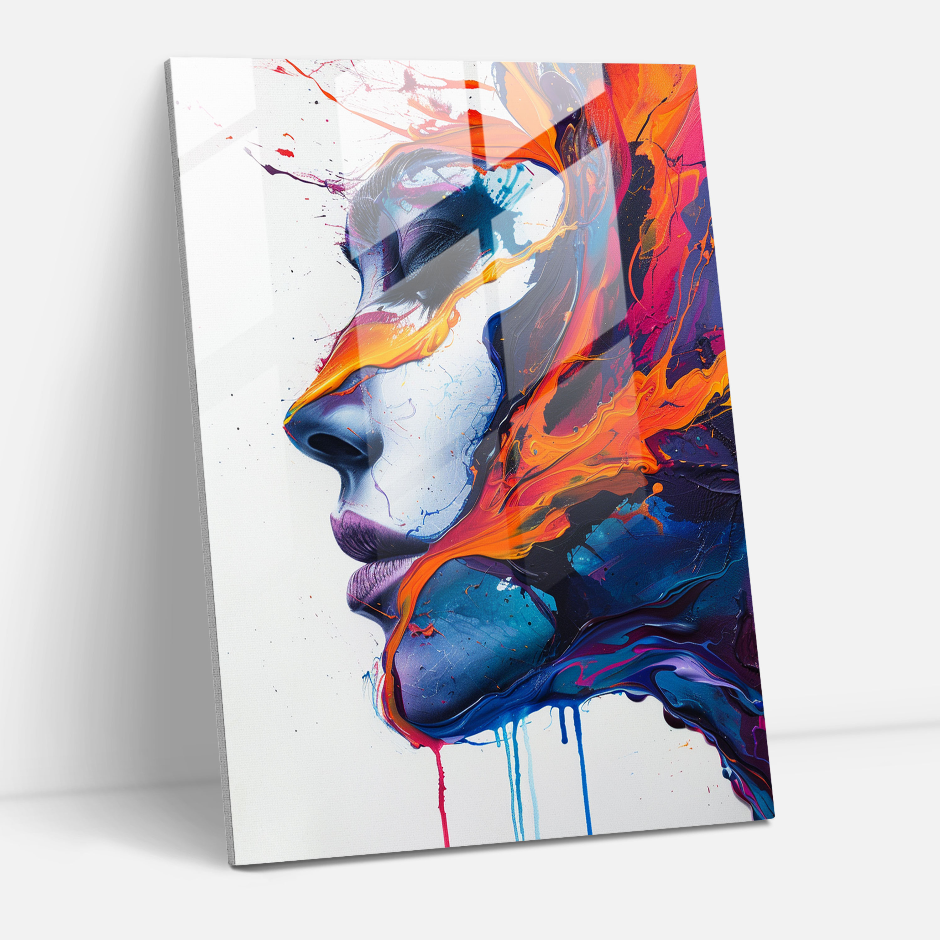 Dynamic Glass Wall Art - Ashvin Harrison, Bold Colors, Fluid Shapes, Ashvin Harrison