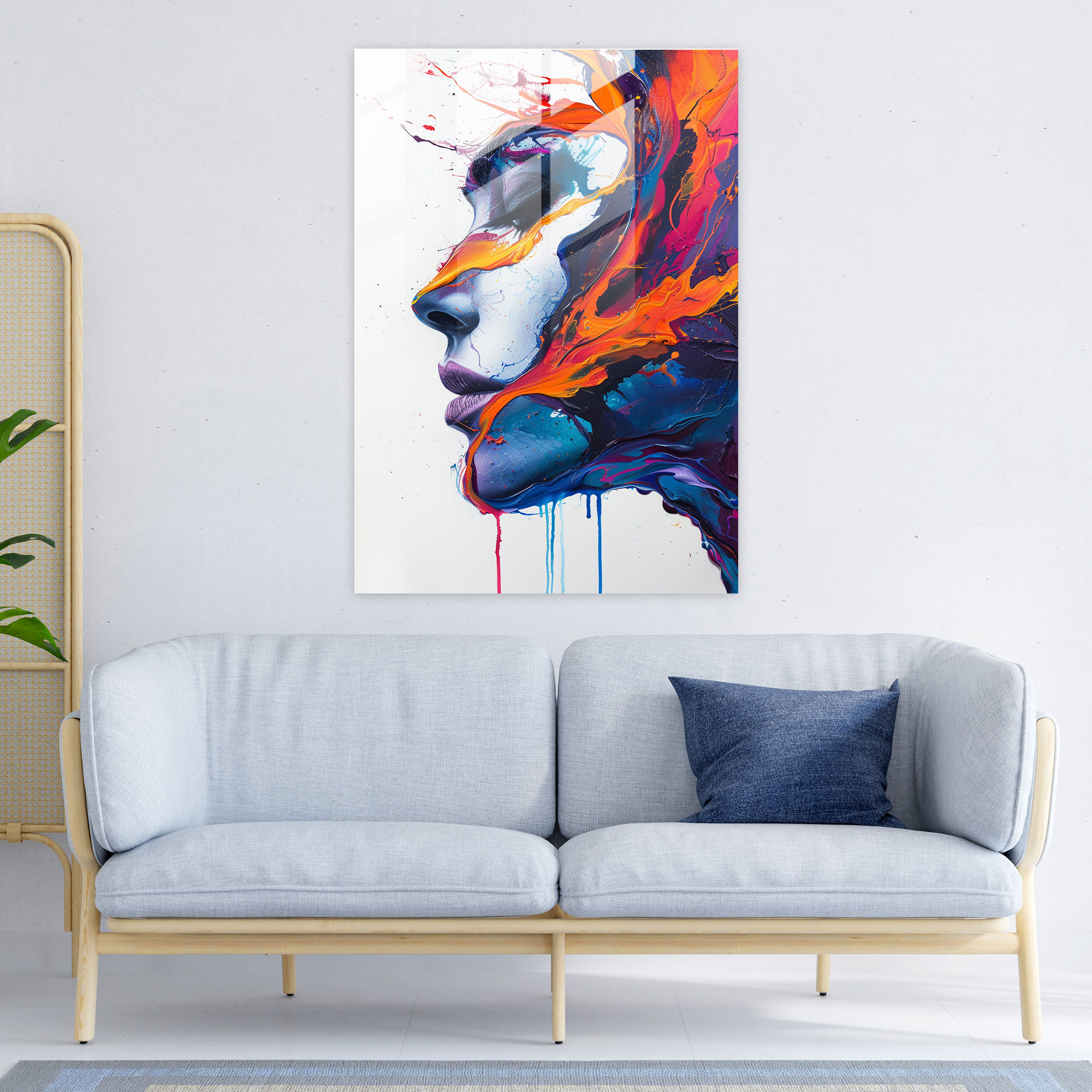 Dynamic Glass Wall Art - Ashvin Harrison, Bold Colors, Fluid Shapes, Ashvin Harrison