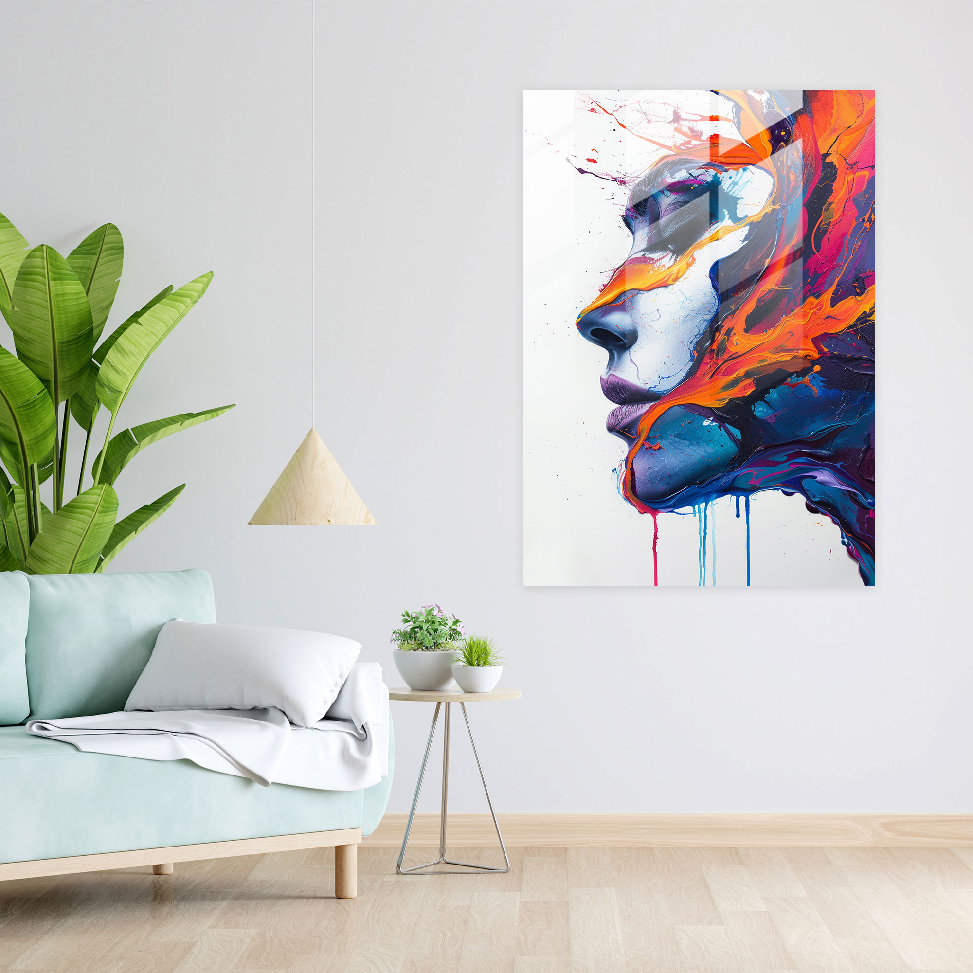 Dynamic Glass Wall Art - Ashvin Harrison, Bold Colors, Fluid Shapes, Ashvin Harrison