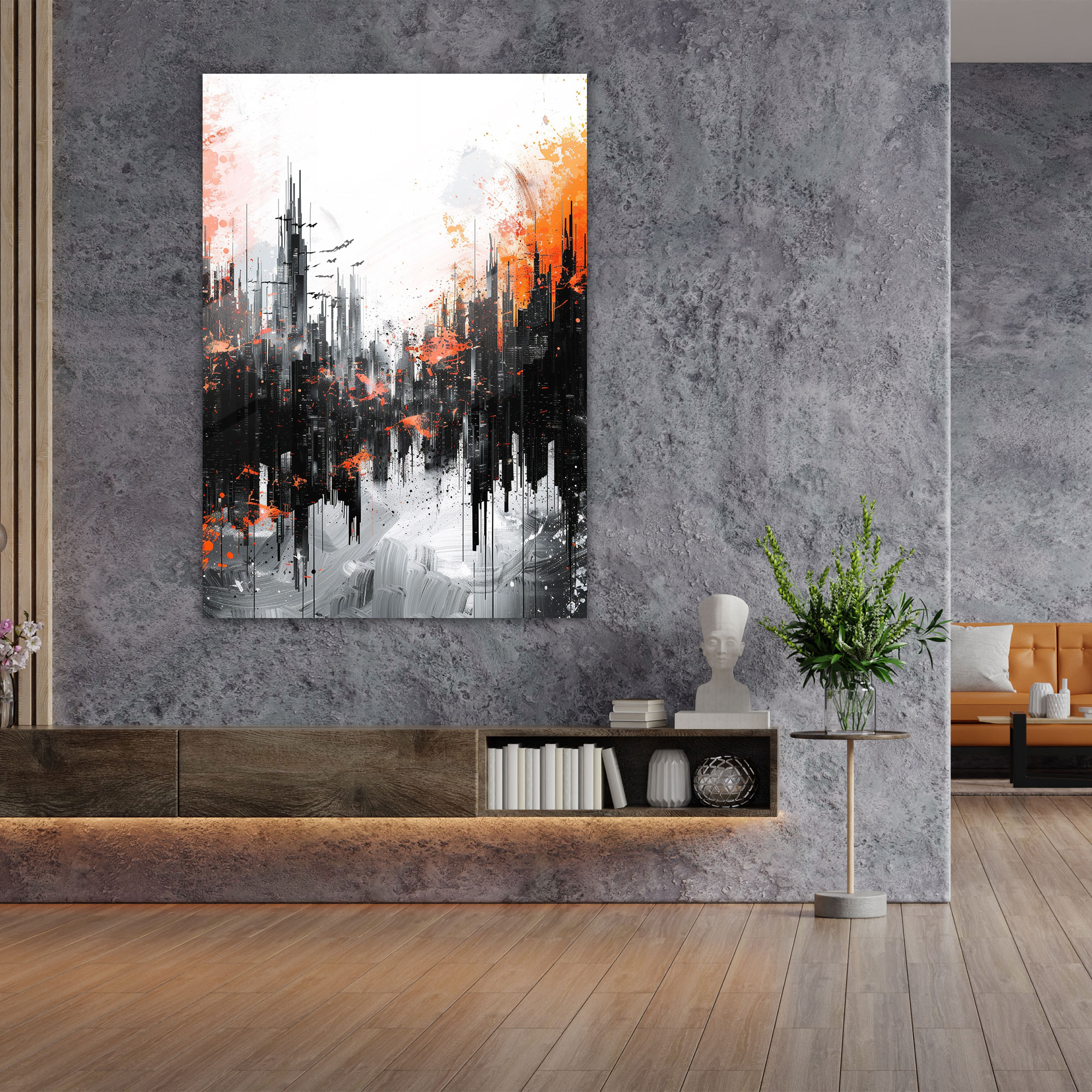 Futuristic Skyline Glass Print - Ashvin Harrison, Ashvin Harrison, Glass Print, Wall Decoration