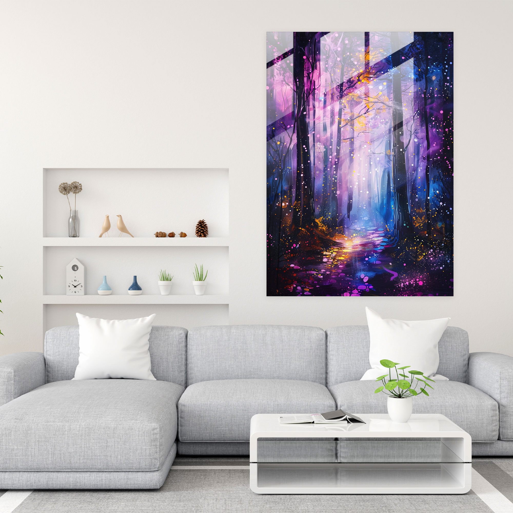 Ashvin Harrison Modern Art: Mystical Forest - Ashvin Harrison, Modern Art, Wall Decoration, Home Decoration