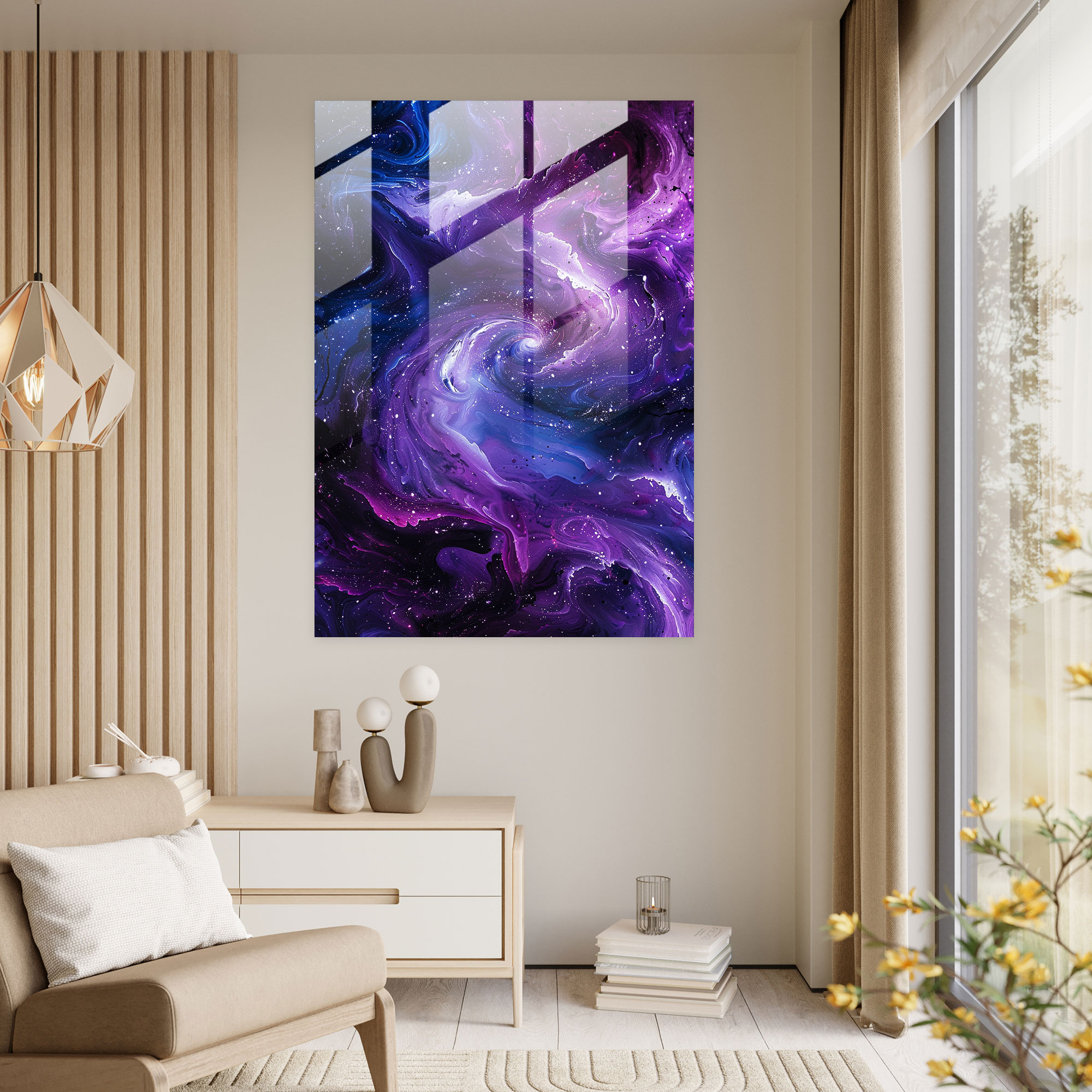 Ashvin Harrison Glass Wall Art: Abstract Galaxy - Ashvin Harrison, Ashvin Harrison, Glass Print, Glass Wall Art