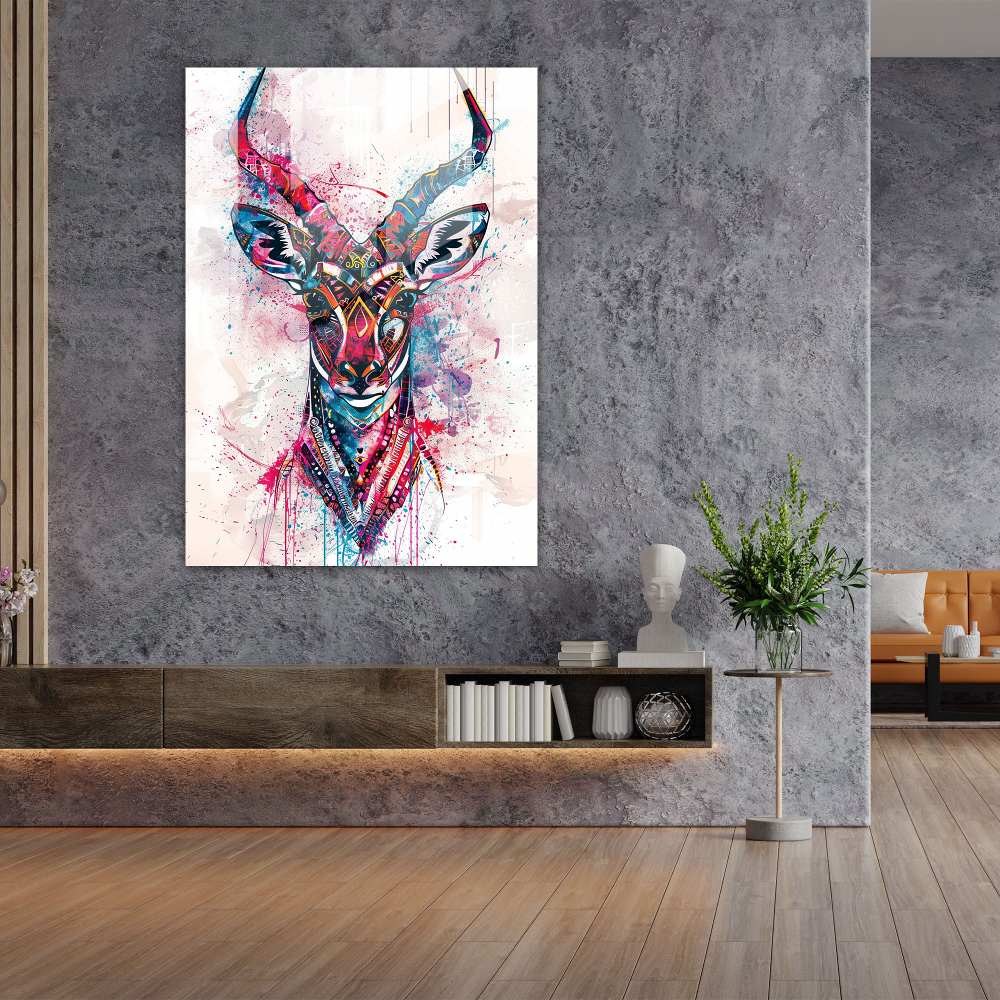 Ashvin Harrison Home Decoration: Tribal Patterns - Ashvin Harrison, Tribal Patterns, Wall Decoration, Glass Wall Art
