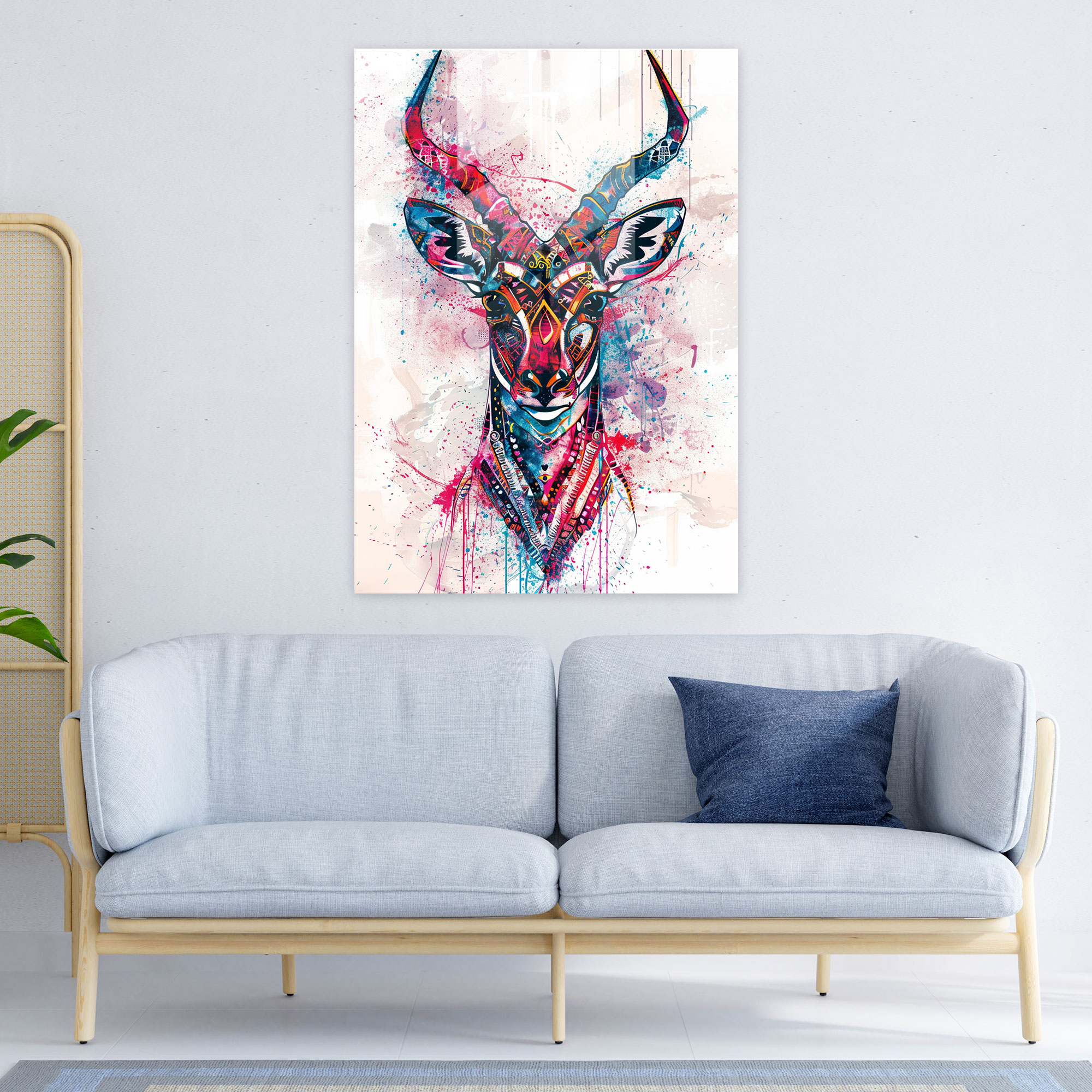 Ashvin Harrison Home Decoration: Tribal Patterns - Ashvin Harrison, Tribal Patterns, Wall Decoration, Glass Wall Art