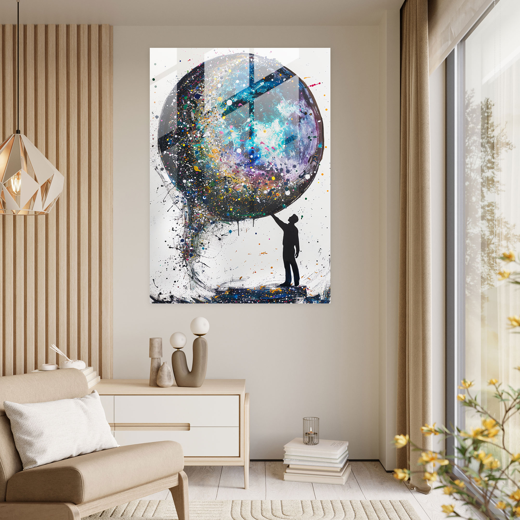 Ashvin Harrison Wall Decoration: Celestial - Ashvin Harrison, Ashvin Harrison, Modern Art, Glass Print