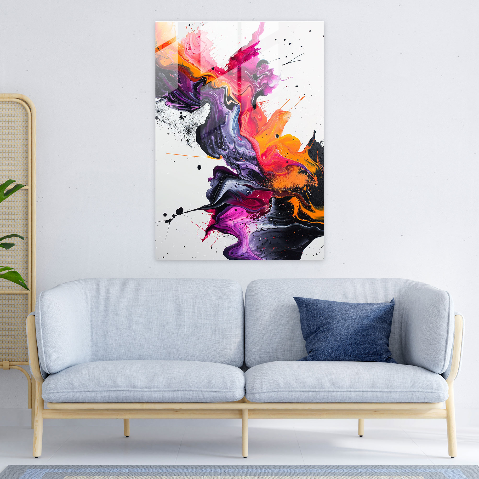 Ashvin Harrison Abstract Glass Print - Ashvin Harrison, Glass Print, Home Decoration, Wall Decoration