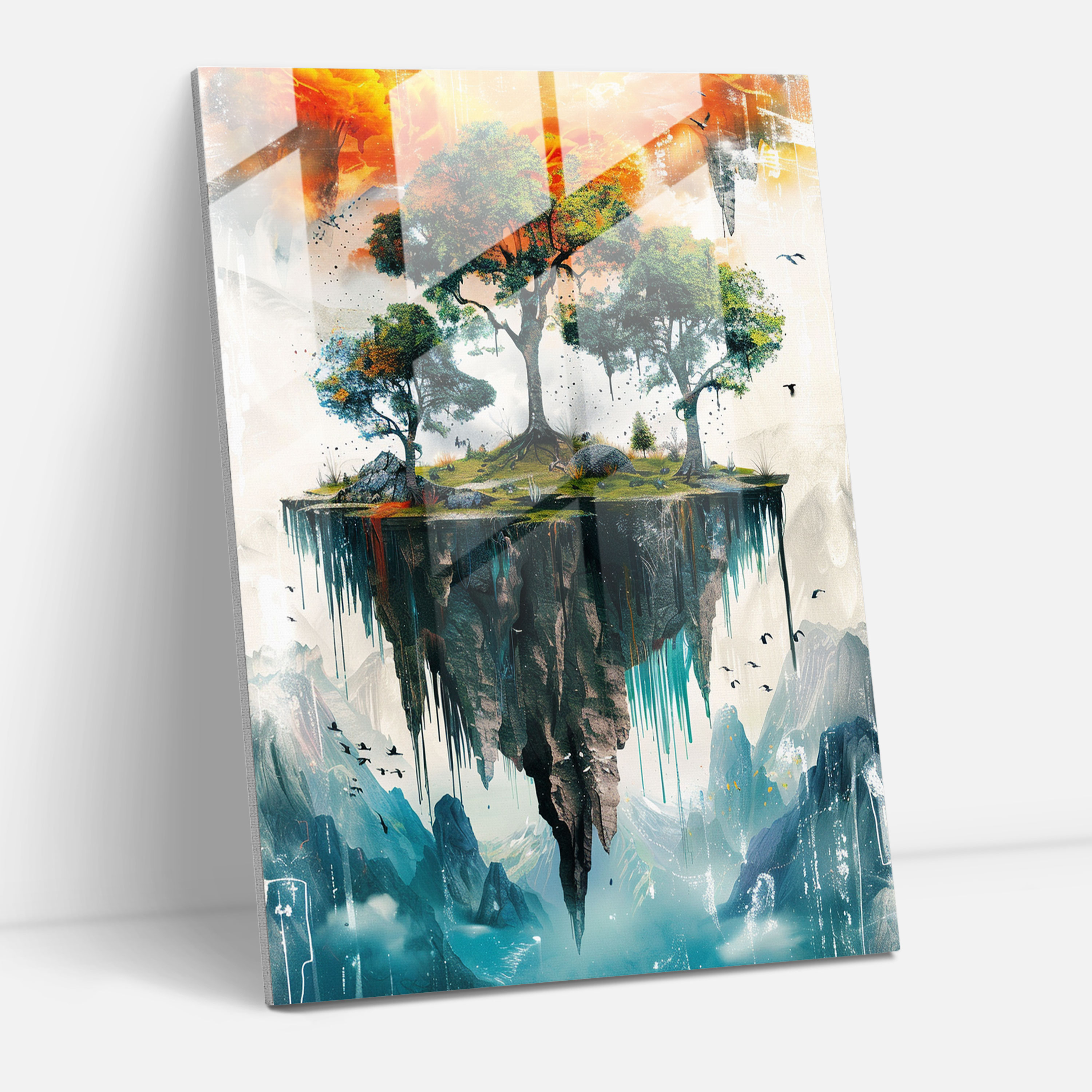 Ashvin Harrison Whimsical Glass Wall Art - Ashvin Harrison, Whimsical, Fantasy Landscape, Dreamy