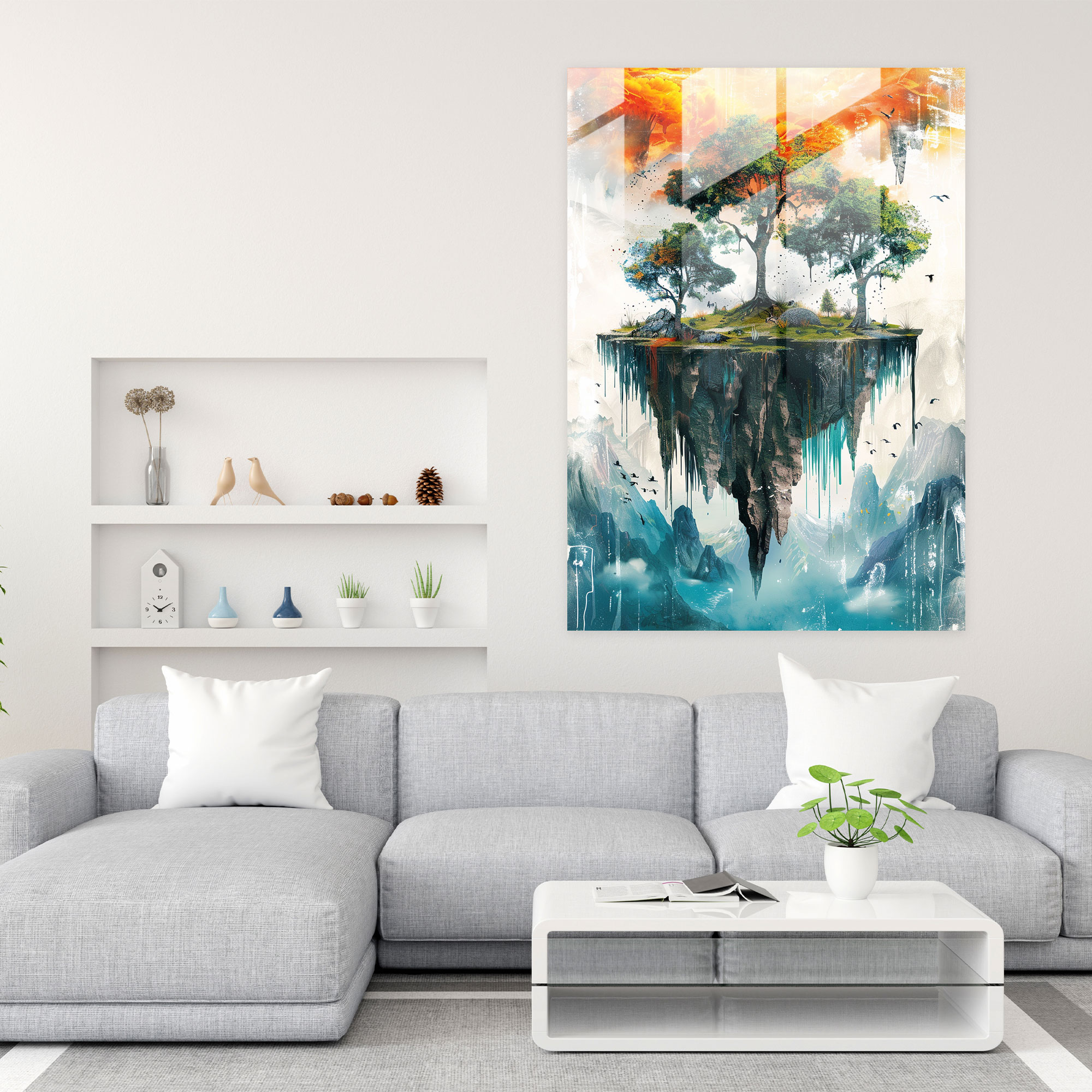 Ashvin Harrison Whimsical Glass Wall Art - Ashvin Harrison, Whimsical, Fantasy Landscape, Dreamy
