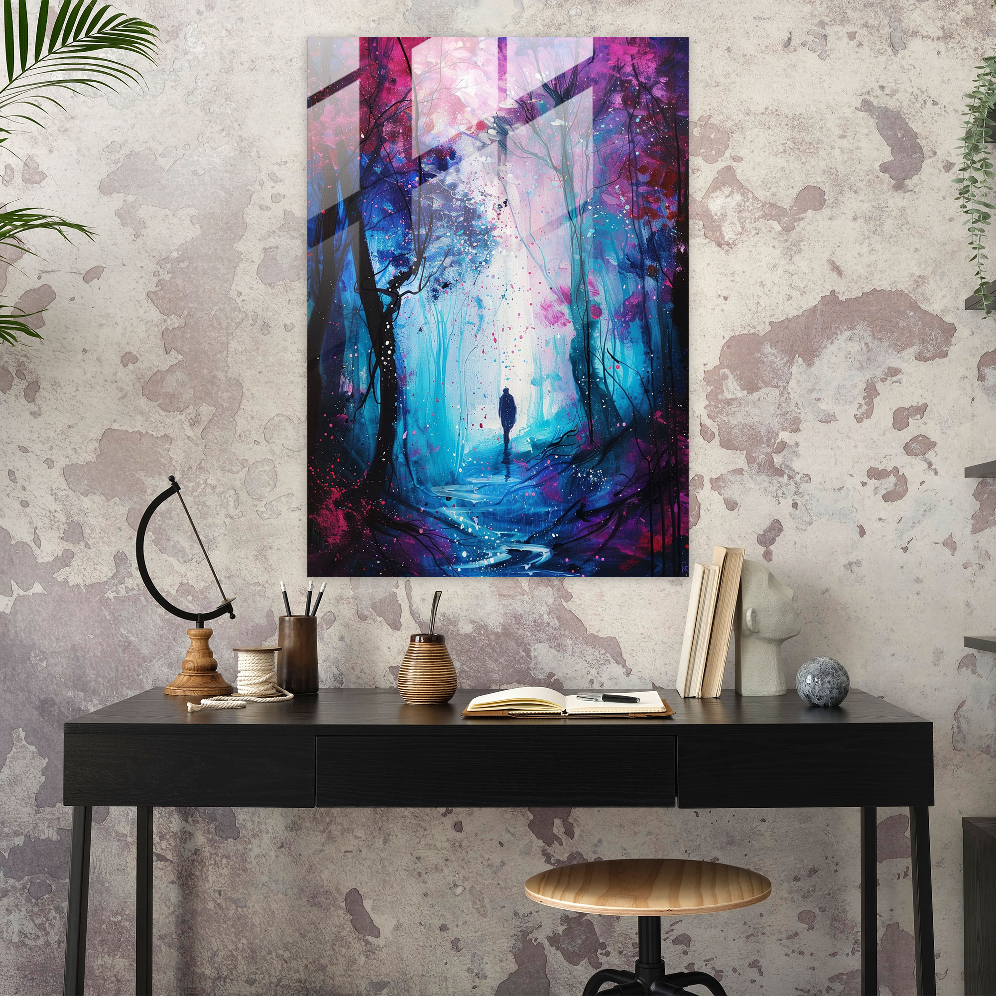 Ashvin Harrison Magical Glass Wall Art - Ashvin Harrison, Glass Wall Art, Magical Forest, Home Decoration