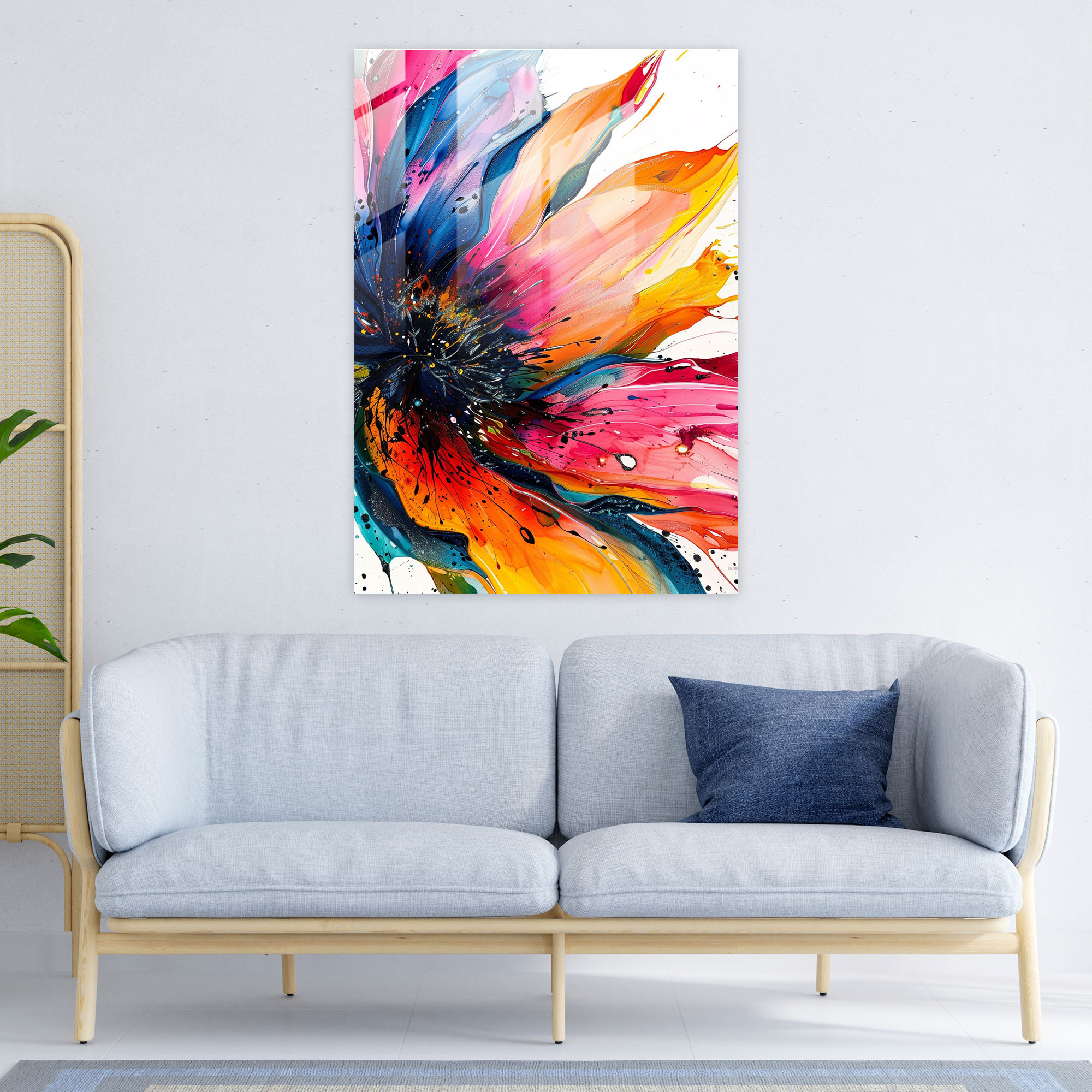Ashvin Harrison Home Decoration: Abstract Florals - Ashvin Harrison, Modern Art, Glass Print, Home Decoration