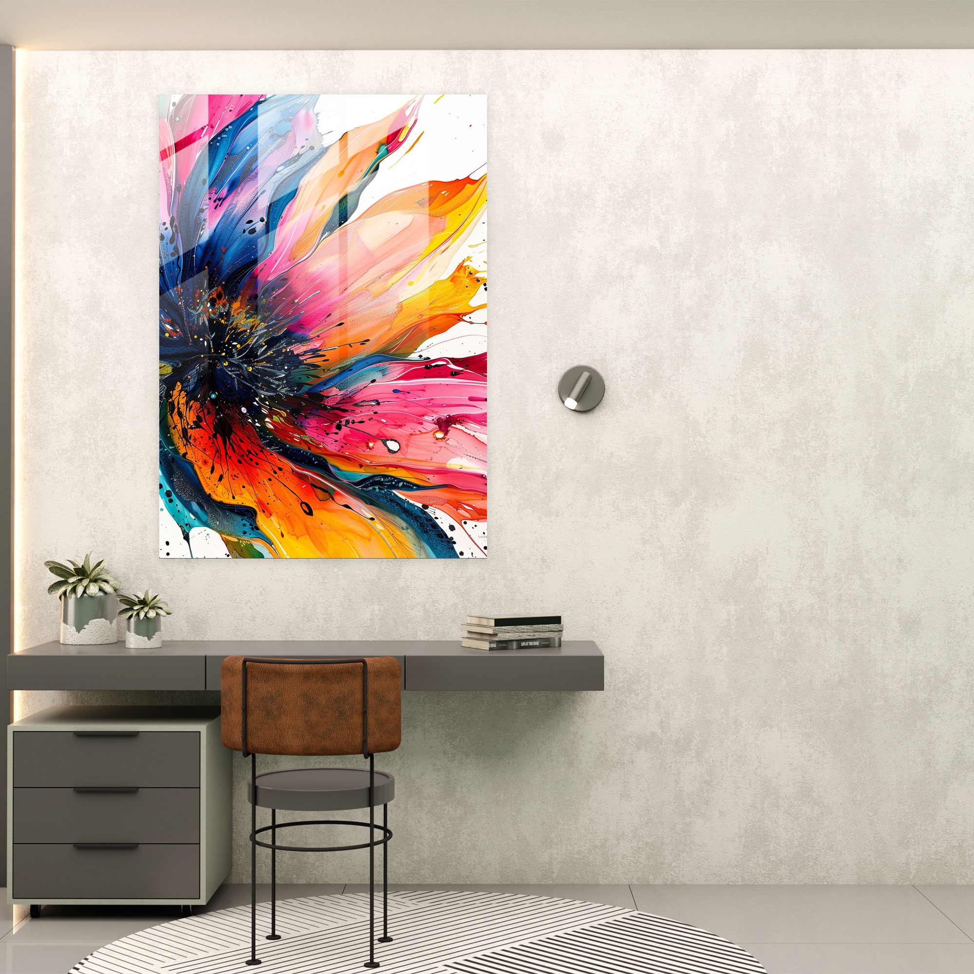 Ashvin Harrison Home Decoration: Abstract Florals - Ashvin Harrison, Modern Art, Glass Print, Home Decoration