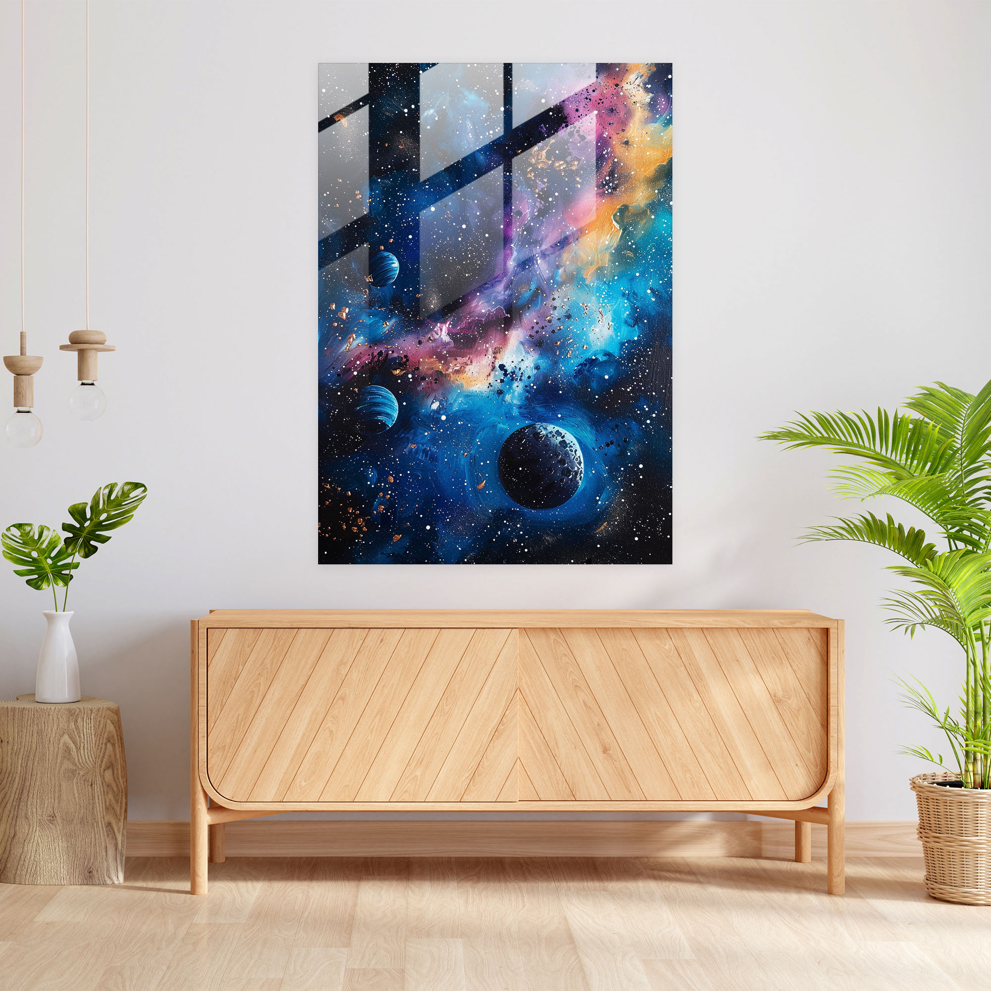 Ashvin Harrison Glass Print: Celestial Galaxy - Ashvin Harrison, Glass Wall Art, Glass Print, Ashvin Harrison