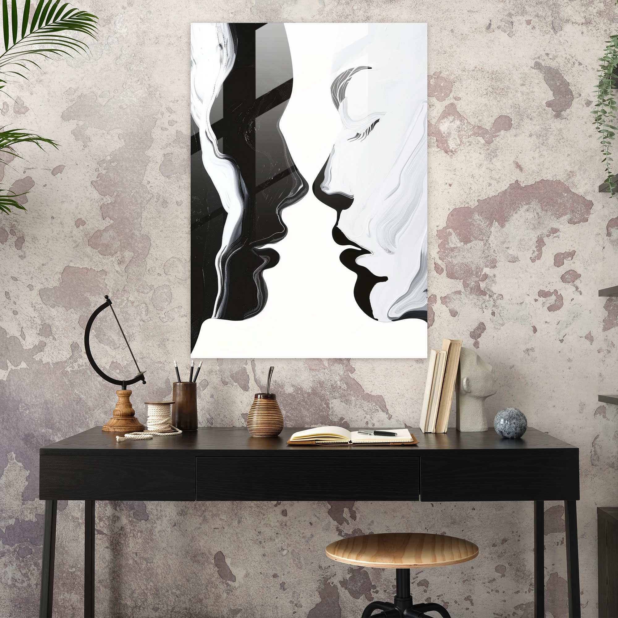 Ashvin Harrison Home Decoration - Bold Abstract Figures In Black And White - Ashvin Harrison, Ashvin Harrison, Home Decoration, Modern Art
