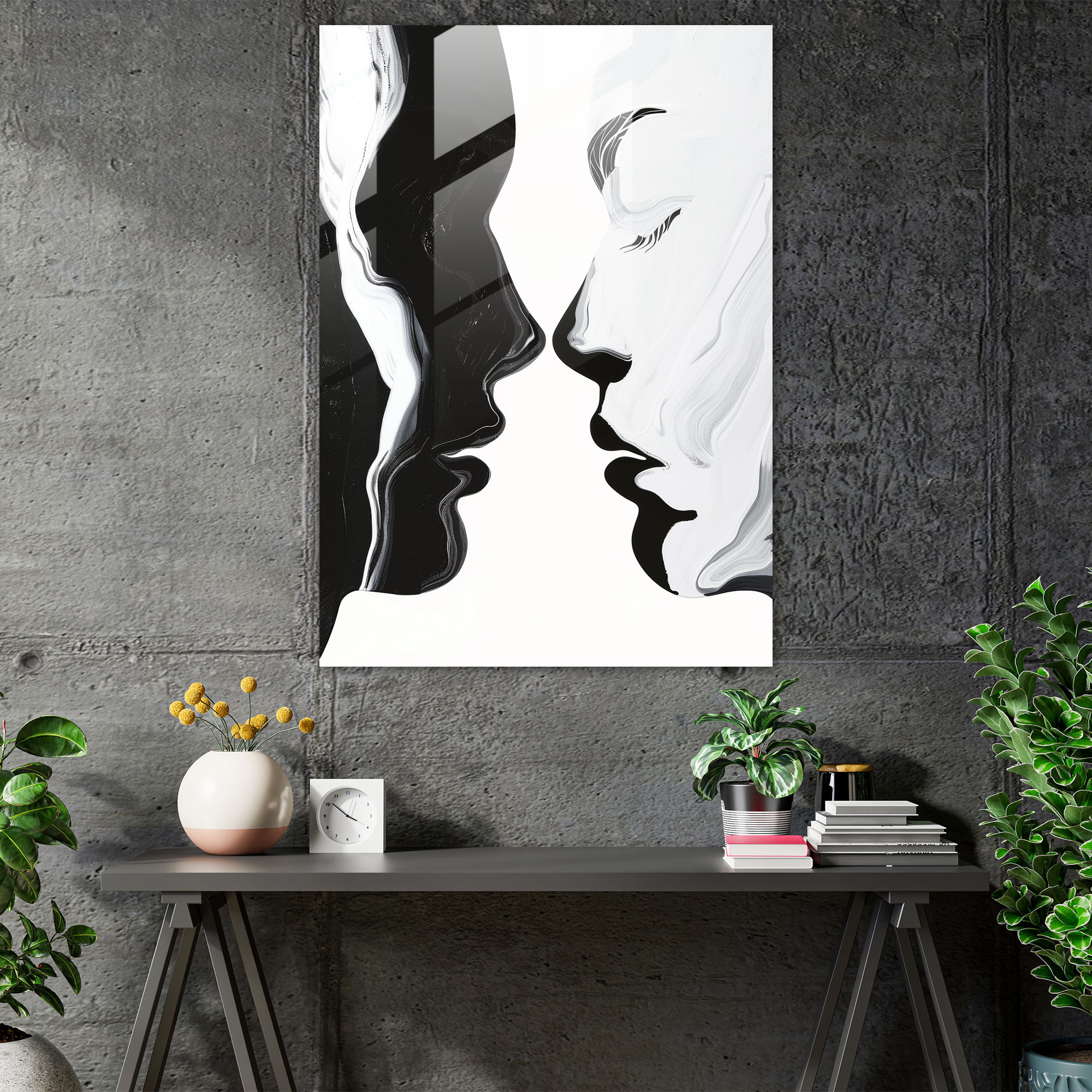 Ashvin Harrison Home Decoration - Bold Abstract Figures In Black And White - Ashvin Harrison, Ashvin Harrison, Home Decoration, Modern Art