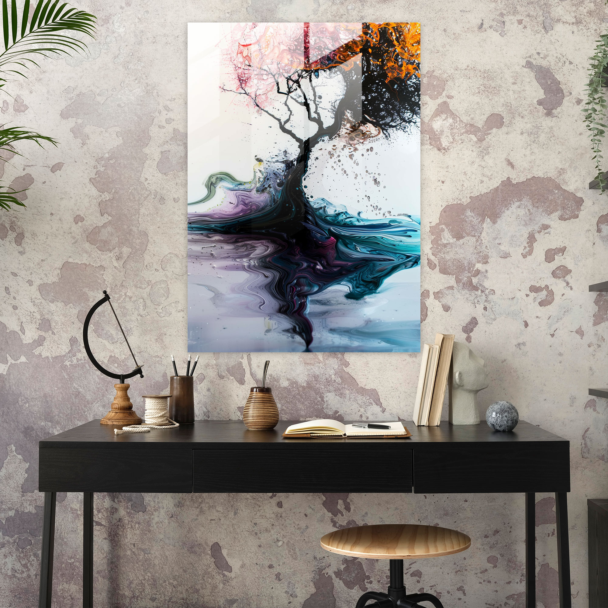 Ashvin Harrison Glass Art - Ethereal Nature Scenes In Soft Pastel Tones - Ashvin Harrison, Home Decoration, Glass Art, Ashvin Harrison
