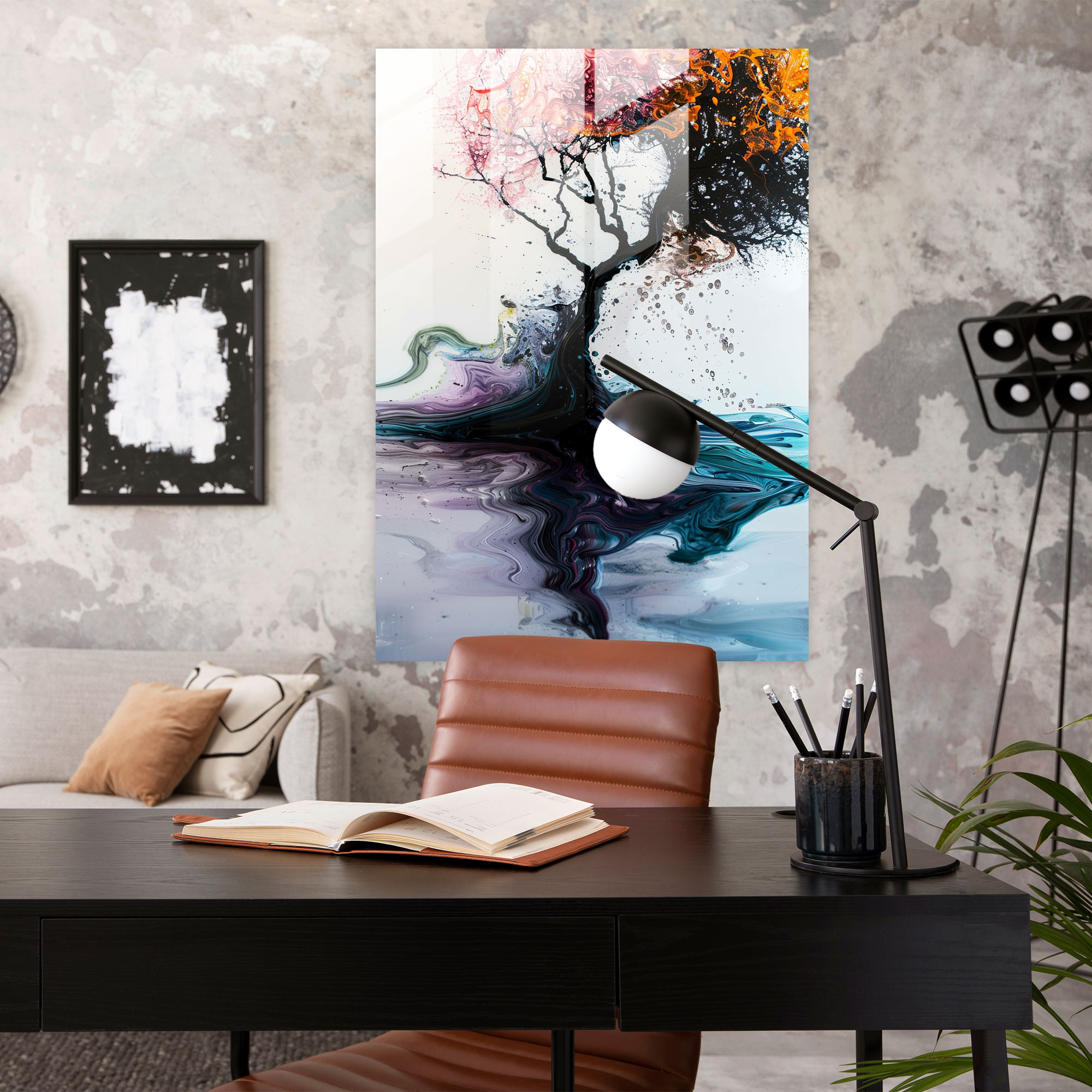 Ashvin Harrison Glass Art - Ethereal Nature Scenes In Soft Pastel Tones - Ashvin Harrison, Home Decoration, Glass Art, Ashvin Harrison