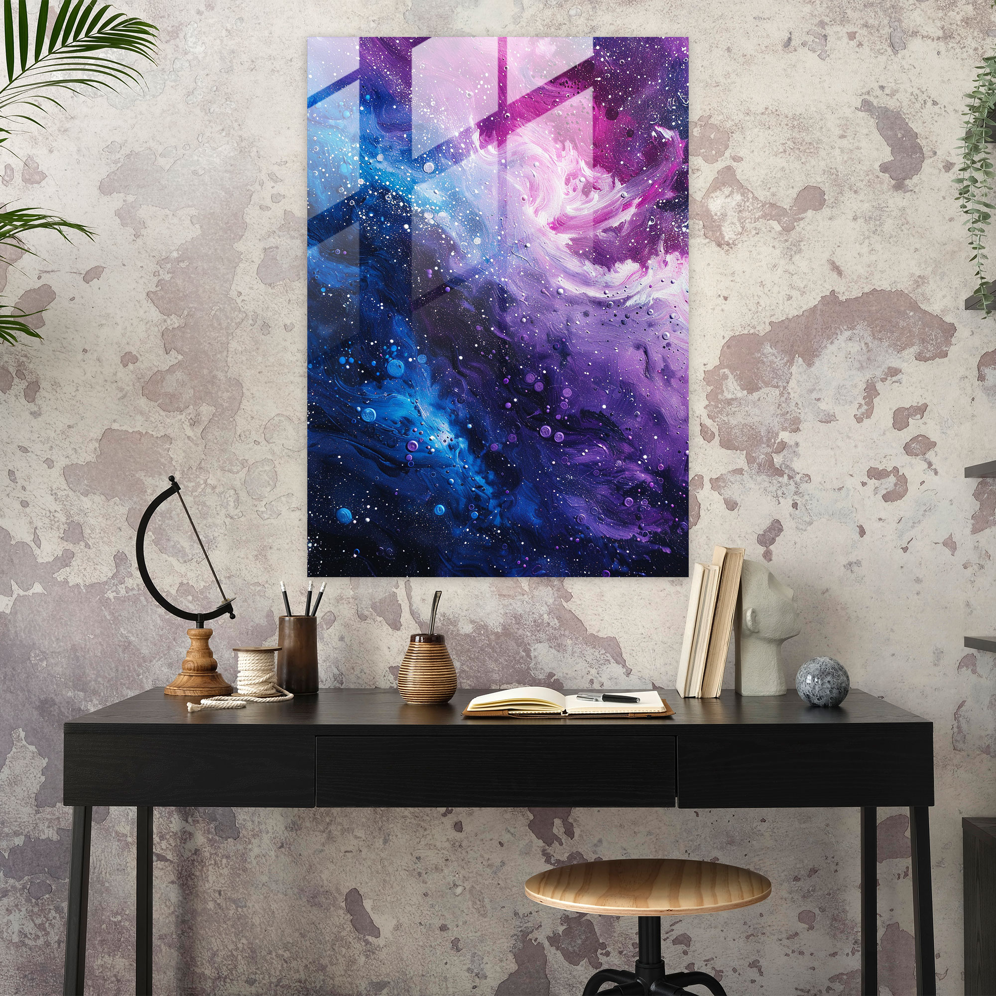 Ashvin Harrison Home Decoration Cosmic Galaxy Design - Ashvin Harrison, Ashvin Harrison, Glass Print, Home Decoration