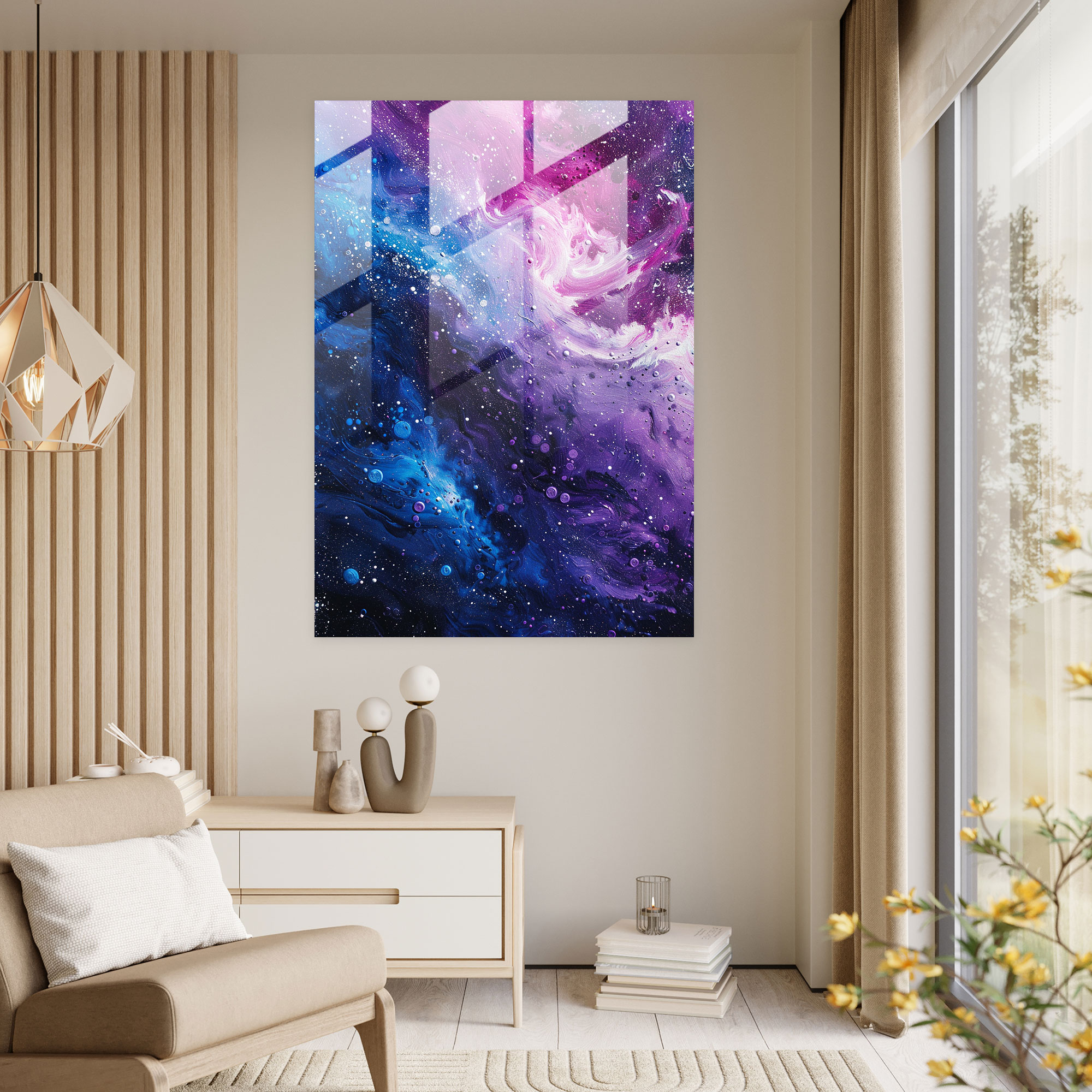 Ashvin Harrison Home Decoration Cosmic Galaxy Design - Ashvin Harrison, Ashvin Harrison, Glass Print, Home Decoration