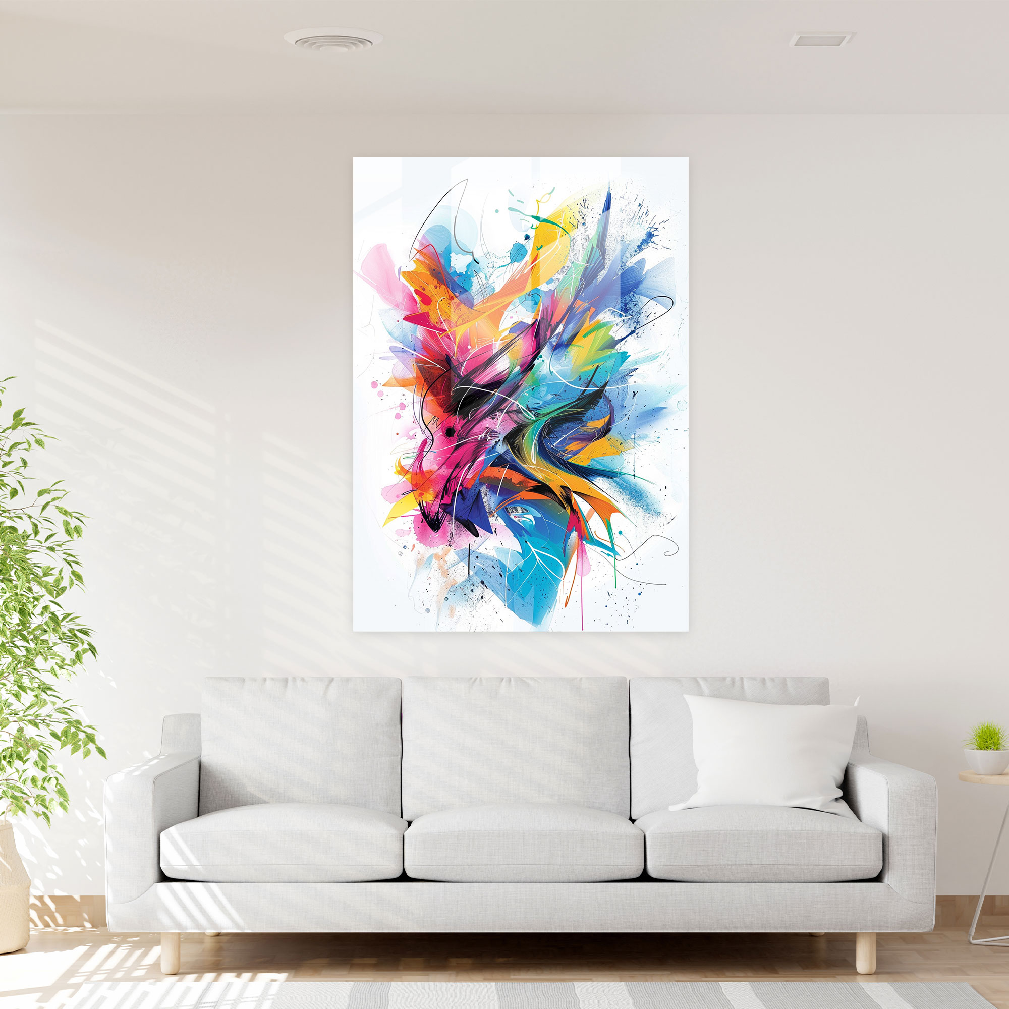 Ashvin Harrison Wall Decoration Colorful Abstract Shapes - Ashvin Harrison, Abstract Art, Wall Decoration, Glass Print
