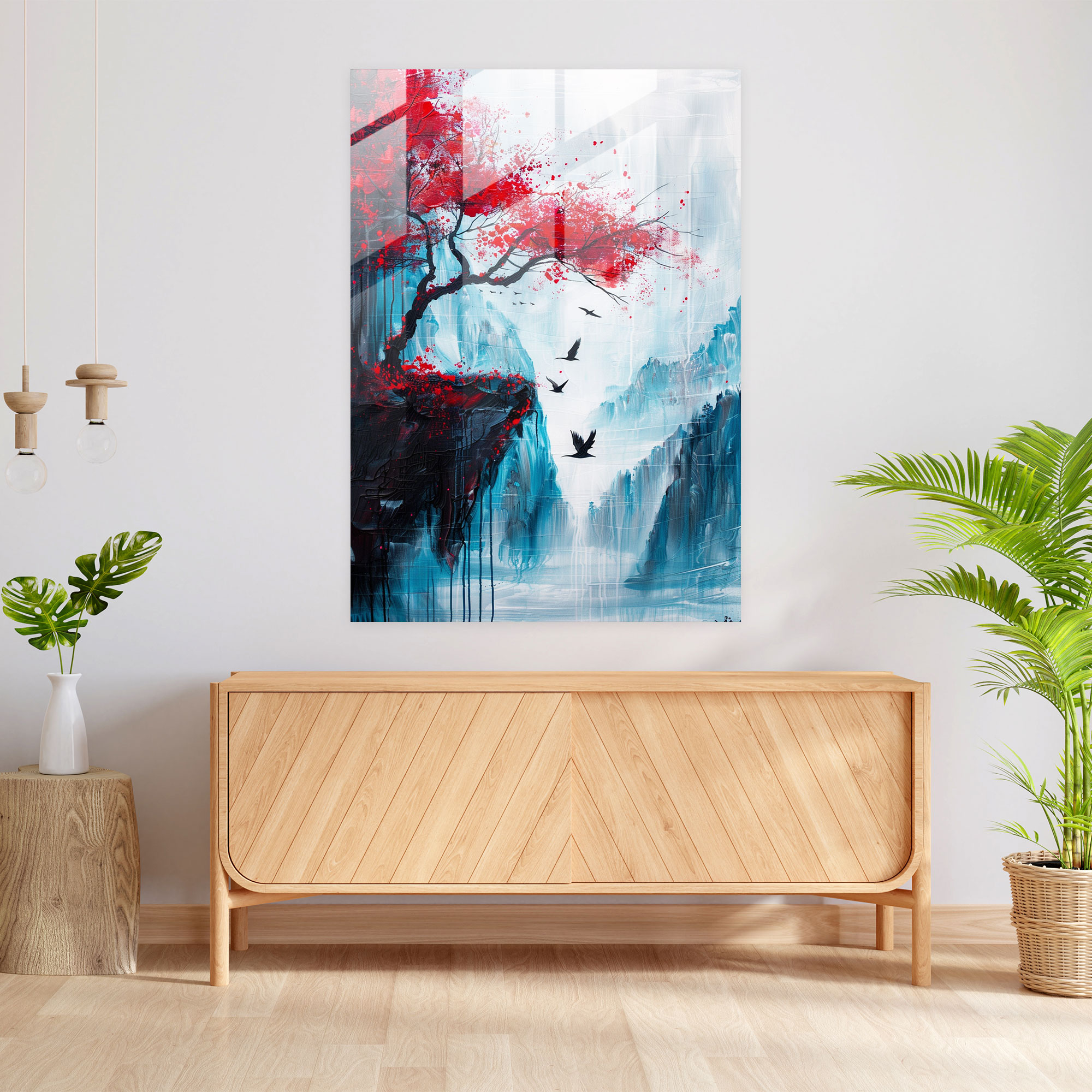 Ashvin Harrison Modern Art Whimsical Fantasy Landscape - Ashvin Harrison, Home Decoration, Wall Decoration, Glass Print
