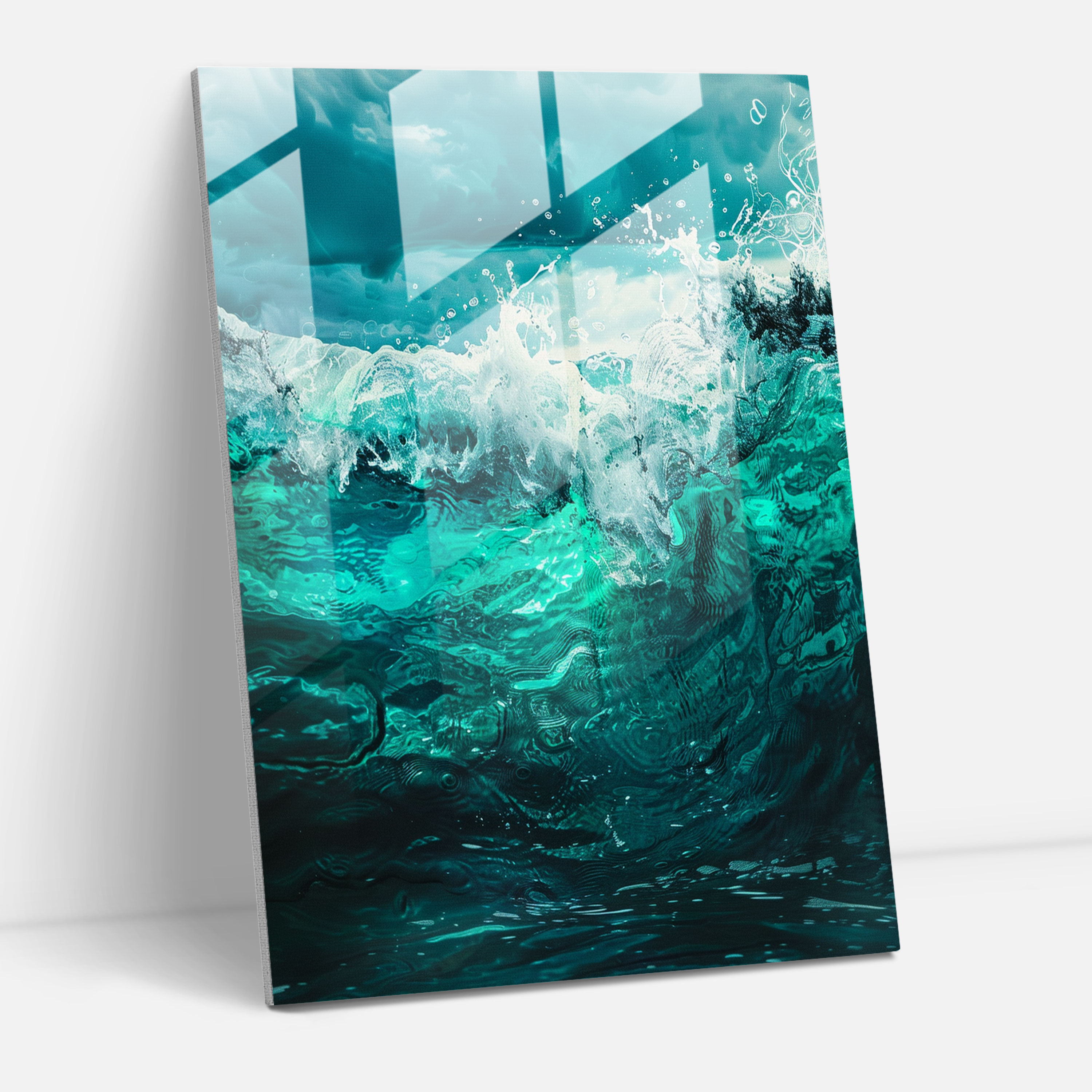Ashvin Harrison Glass Print Abstract Underwater Scene - Ashvin Harrison, Ashvin Harrison, Underwater Art, Home Decoration