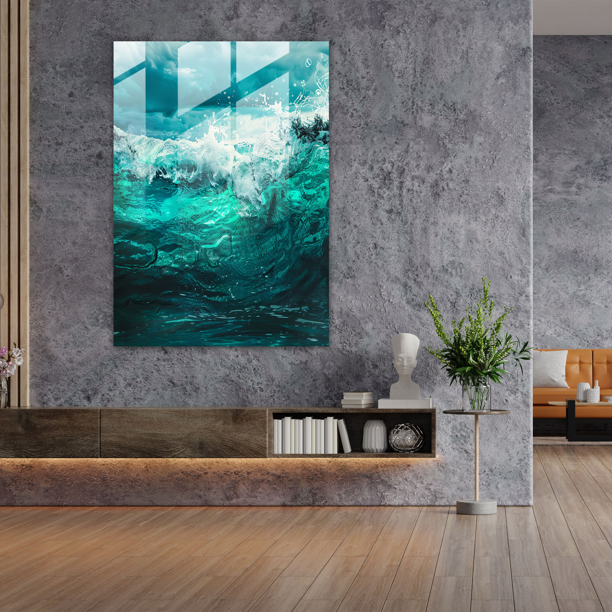 Ashvin Harrison Glass Print Abstract Underwater Scene - Ashvin Harrison, Ashvin Harrison, Underwater Art, Home Decoration