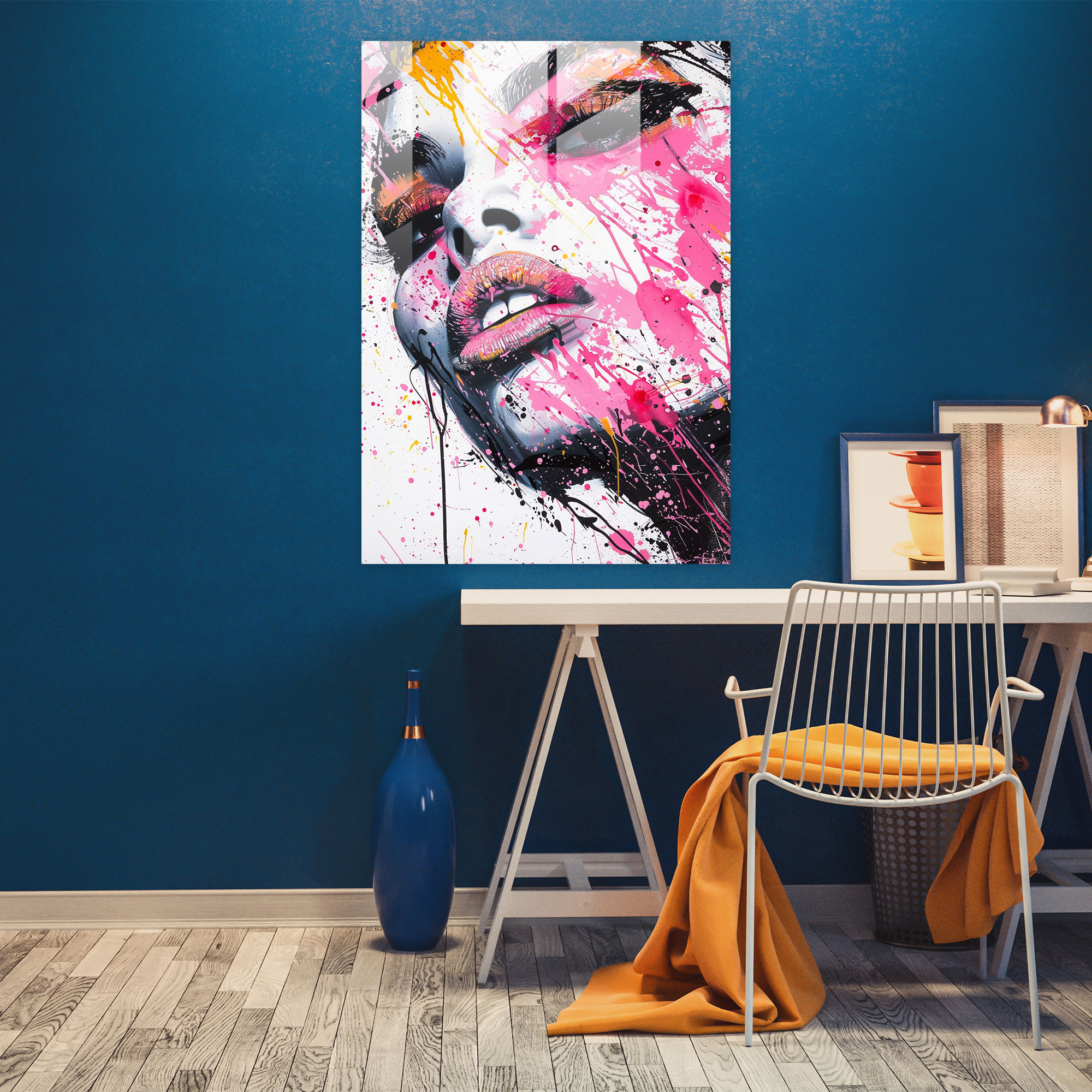 Ashvin Harrison Home Decoration Pop Art Inspired Portrait - Ashvin Harrison, Wall Decoration, Glass Print, Portrait Art