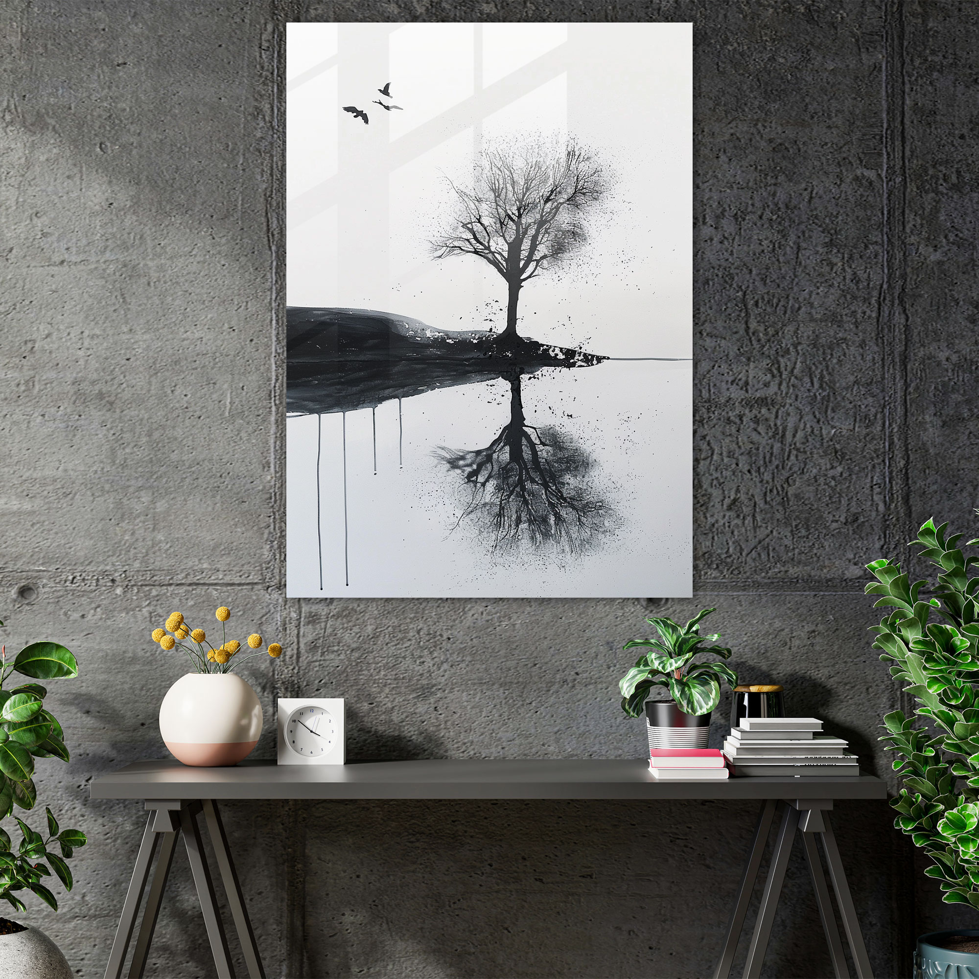 Ashvin Harrison Glass Wall Art: Minimalist Landscape - Ashvin Harrison, Modern Art, Ashvin Harrison, Glass Art