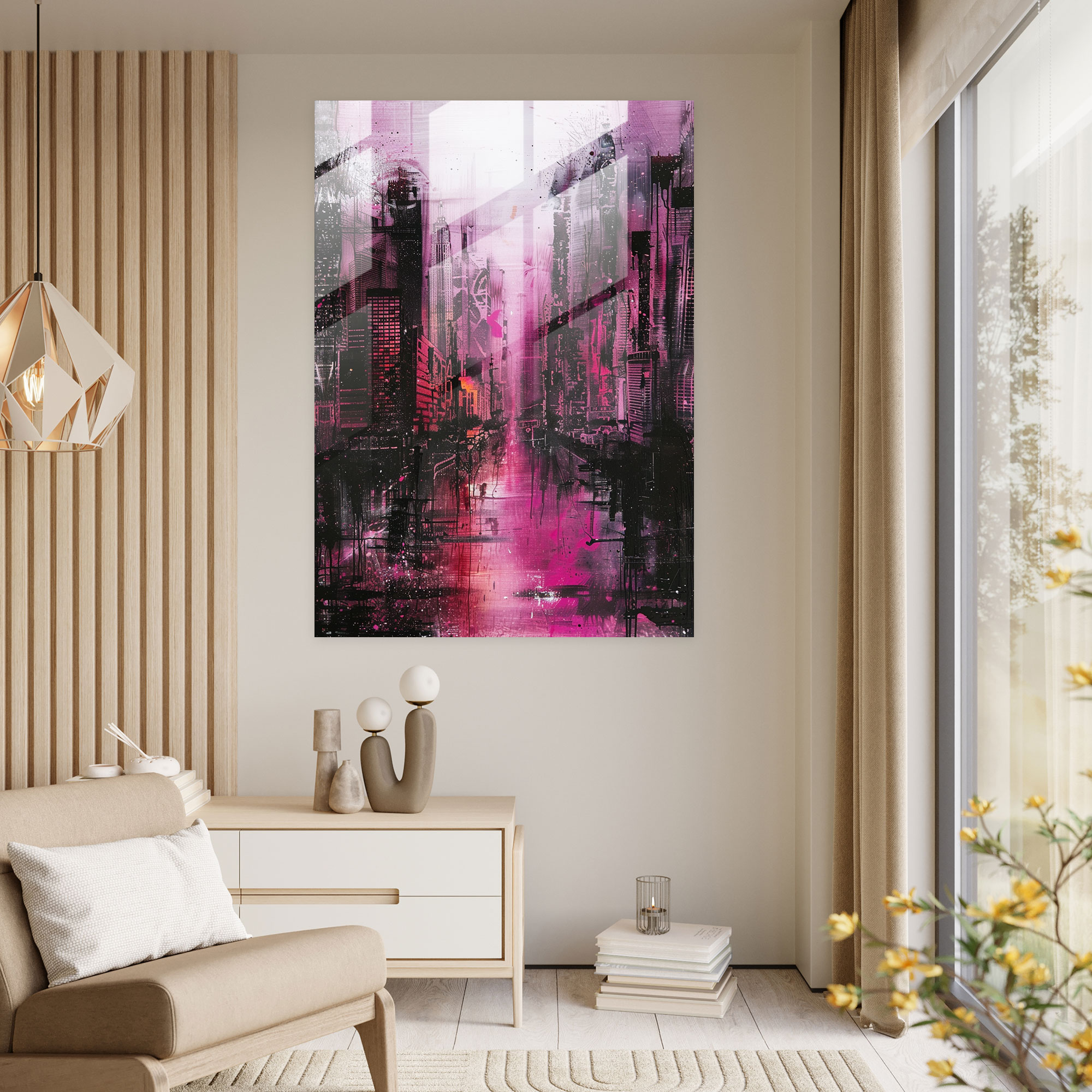 Ashvin Harrison Home Decoration: Industrial City Scene - Ashvin Harrison, Glass Print, Ashvin Harrison, Glass Wall Art