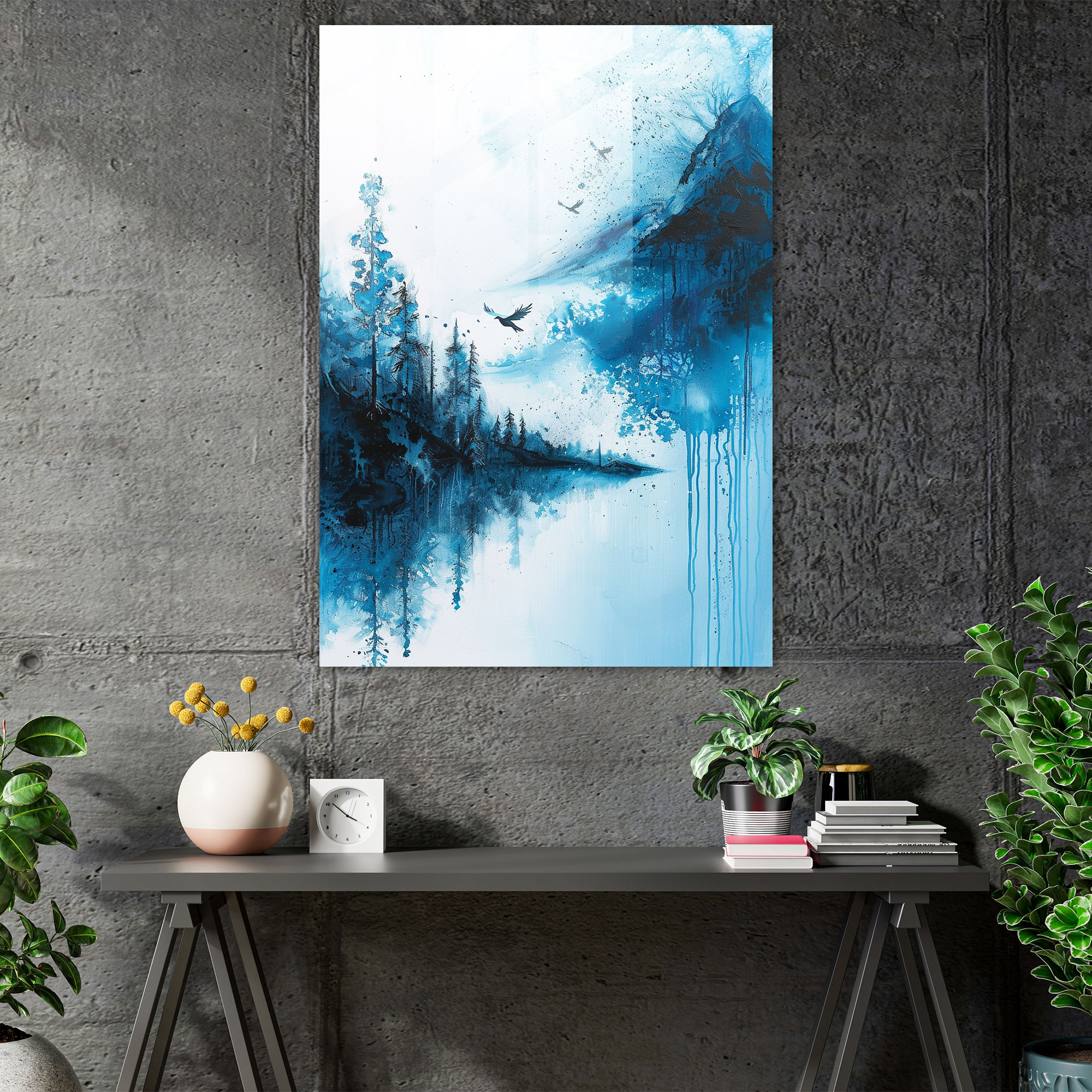 Ashvin Harrison Glass Print - Serene Landscape - Ashvin Harrison, Glass Wall Art, Ashvin Harrison, Glass Print