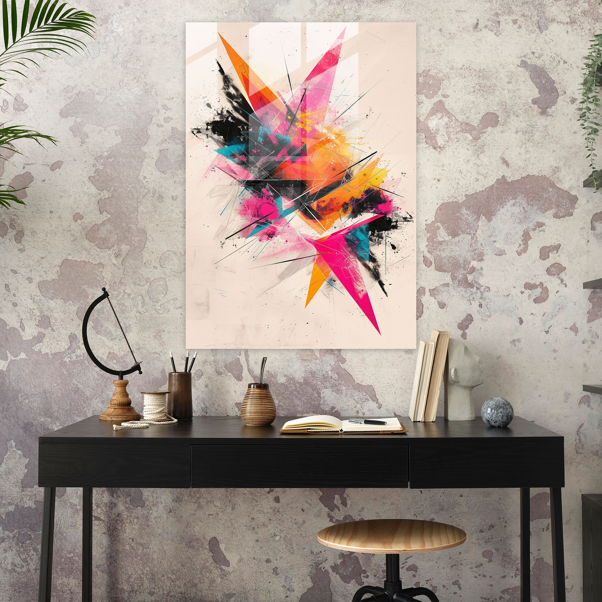 Ashvin Harrison Glass Wall Art - Vibrant Abstract - Ashvin Harrison, Glass Wall Art, Wall Decoration, Glass Art