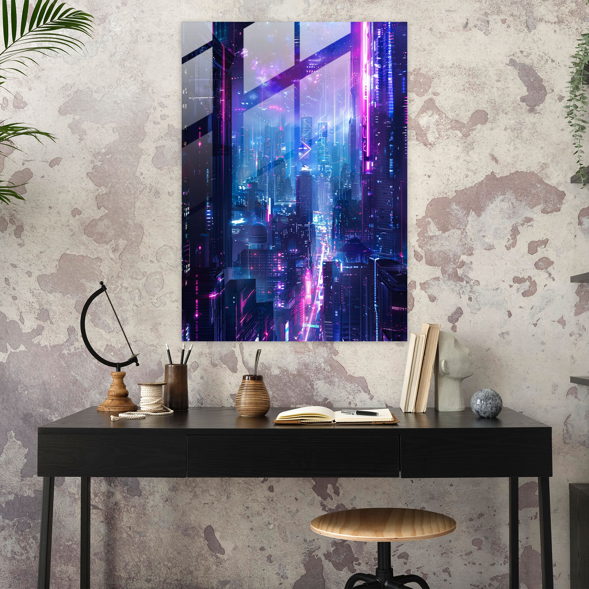 Ashvin Harrison Modern Art - Futuristic Cityscape - Ashvin Harrison, Ashvin Harrison, Modern Art