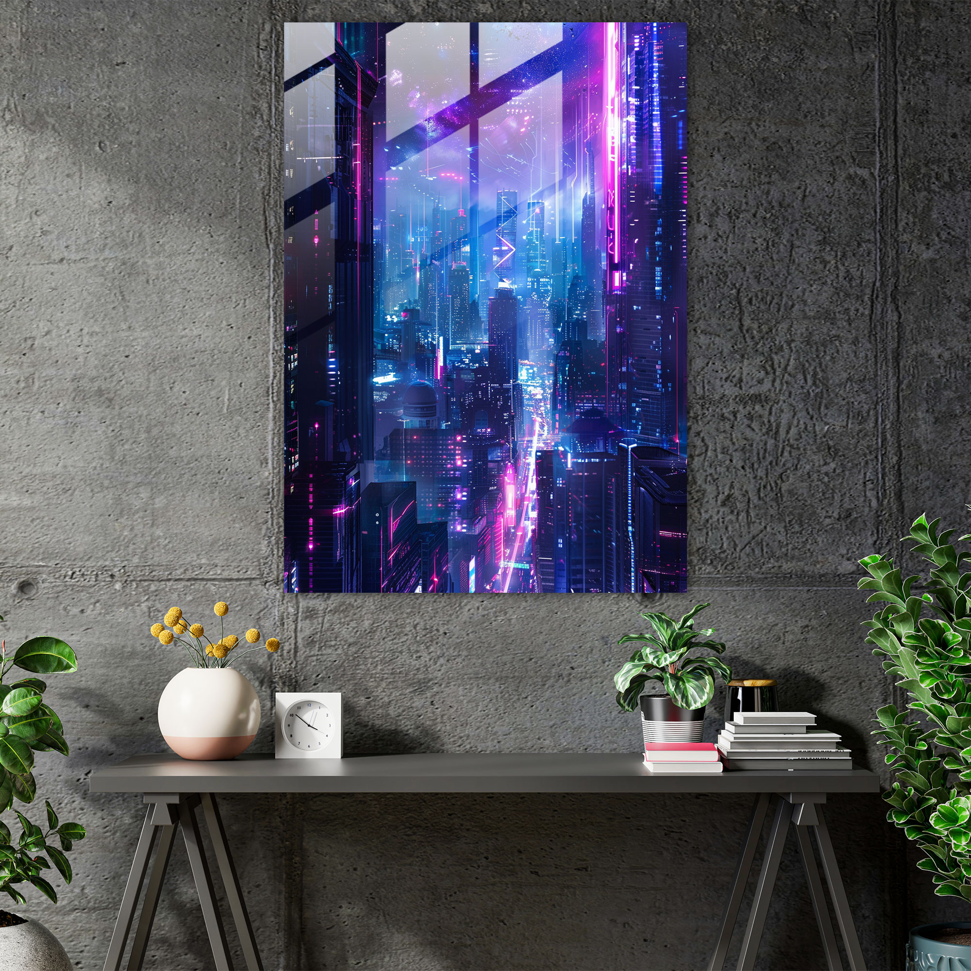 Ashvin Harrison Modern Art - Futuristic Cityscape - Ashvin Harrison, Ashvin Harrison, Modern Art
